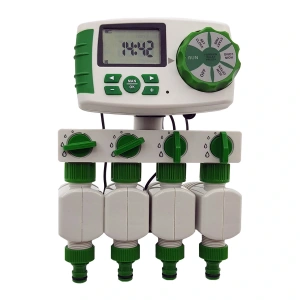 Akyol Garden Dört Çıkışlı Dört Selenoid Valflı Dijital Bahçe Sulama Bilgisayarı Timer