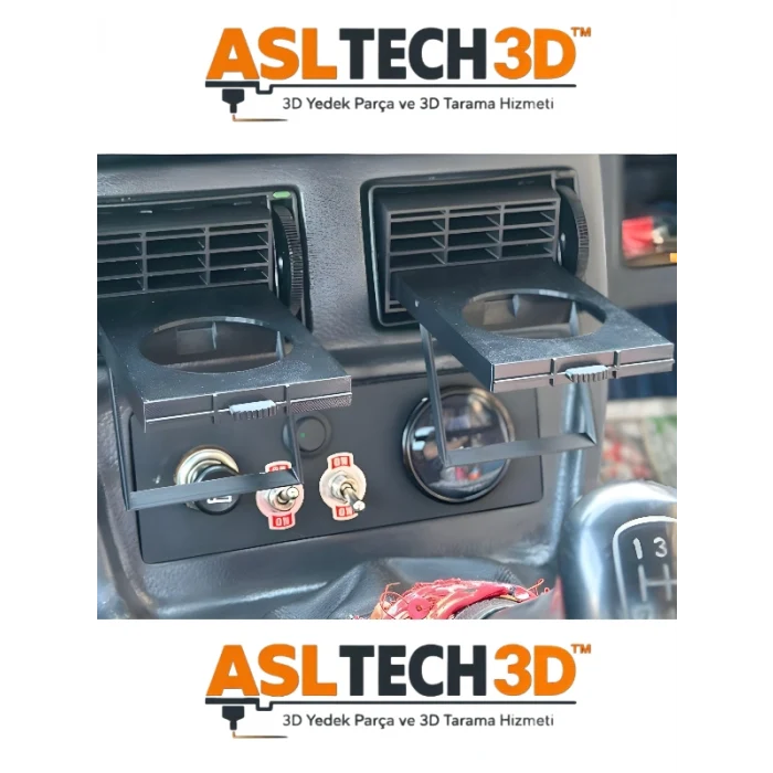 Tofaş Kalorifer Menfez İçi Slim Bardaklık – 2’li Aksesuar | Araç İçi Bardak Tutucu