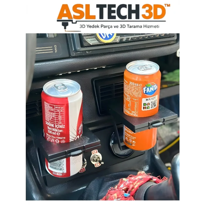 Tofaş Kalorifer Menfez İçi Slim Bardaklık – 2’li Aksesuar | Araç İçi Bardak Tutucu