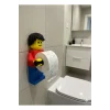 Lego Adam Tuvalet Kağıdı Tutucu - Büyük Boy - Tuvalet Kağıdı Tutucu Tuvalet Kağıtlığı Saçlı Model