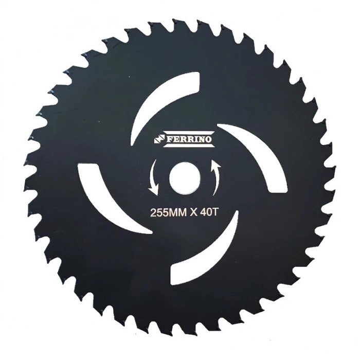Ferrino 4 Delikli Elmas Bıçak Daire Testere 40 Diş 255 mm Siyah