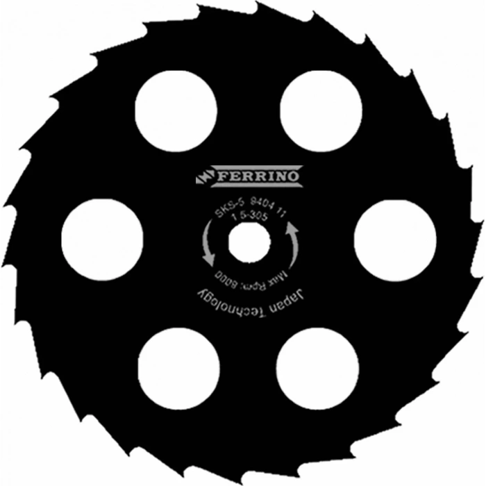 Ferrino 6 Delikli Japon Bıçak Daire Testere 305 mm Siyah