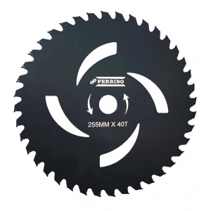 Ferrino 4 Delikli Elmas Bıçak Daire Testere 40 Diş 255 mm Siyah