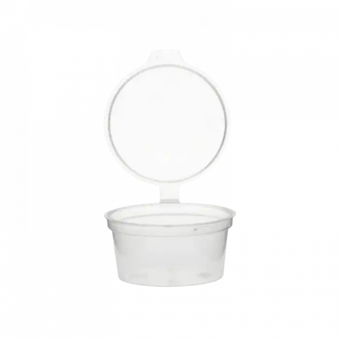 30CC 1OZ PP YUVARLAK KENDİNDEN KAPAKLI SOS KABI