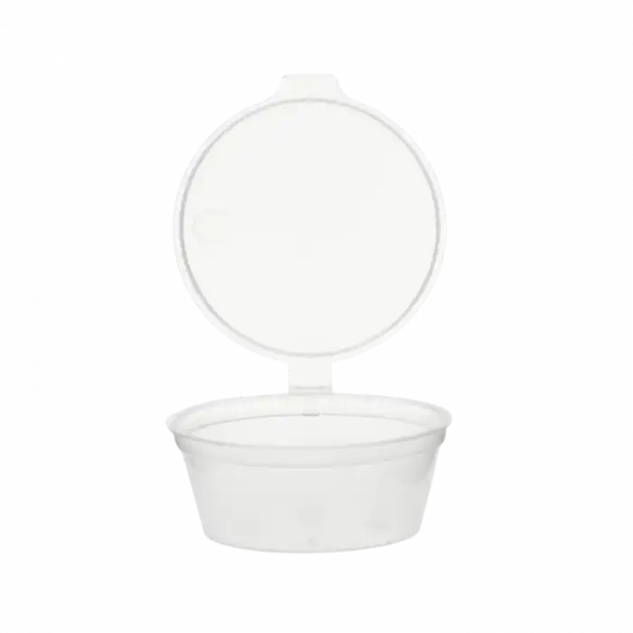 60CC 2OZ PP YUVARLAK KENDİNDEN KAPAKLI SOS KABI