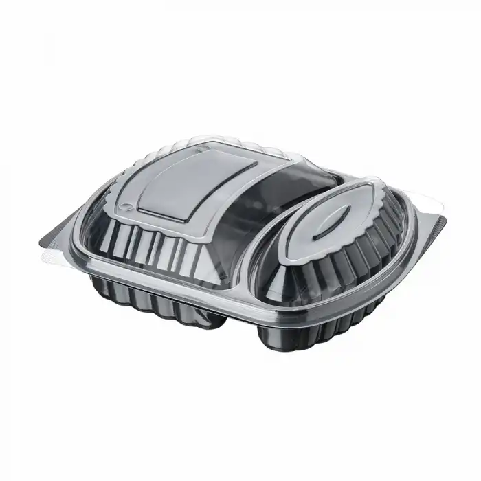 SİYAH 2 GÖZ MİKRODALGA TEPSİ (KAPAKSIZ)