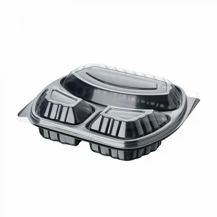 SİYAH 3 GÖZ MİKRODALGA TEPSİ (KAPAKSIZ)