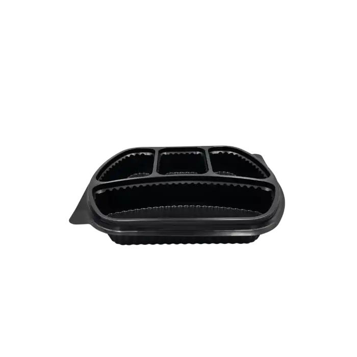 SİYAH 4 GÖZ MİKRODALGA TEPSİ (KAPAKSIZ)