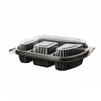 SİYAH 4 GÖZ MİKRODALGA TEPSİ (KAPAKSIZ)