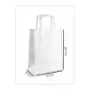 Beyaz Kraft Çanta 18x8x24 ( 50 Adet ) ( Kağıt Poşet Çanta )