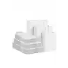 Burgu Saplı Beyaz Çanta 18x8x23 ( 100 Adet ) ( Kağıt Poşet Çanta )