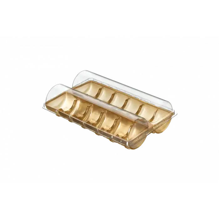 12li Yatay Altın Makaron Kabı