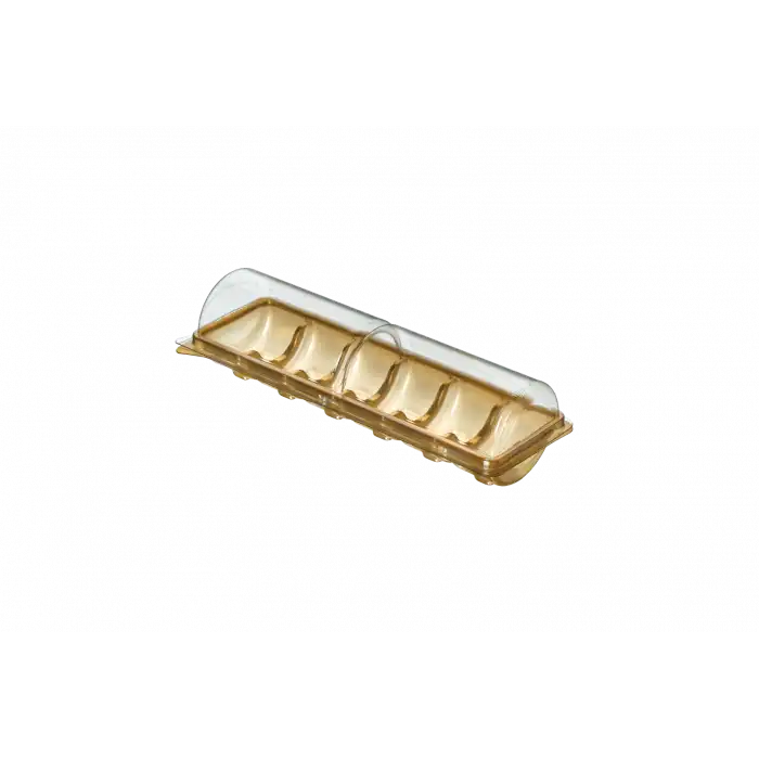 6lı Yatay Altın Makaron Kabı