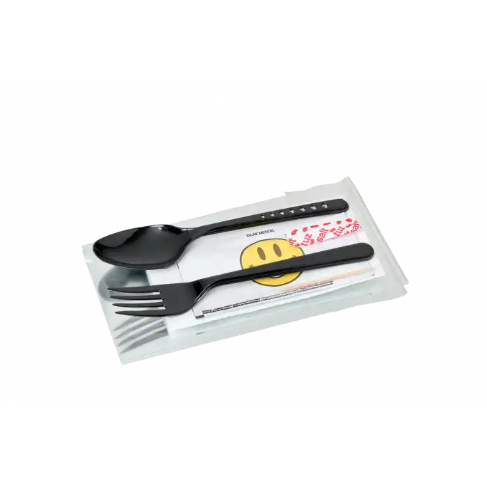 6Lı Çatal Kaşık Seti (Siyah)