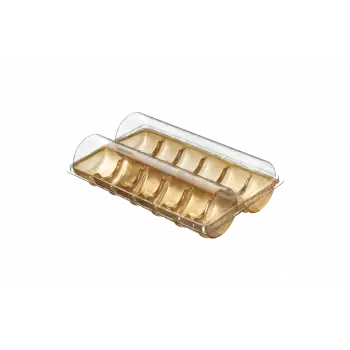 12li Yatay Altın Makaron Kabı