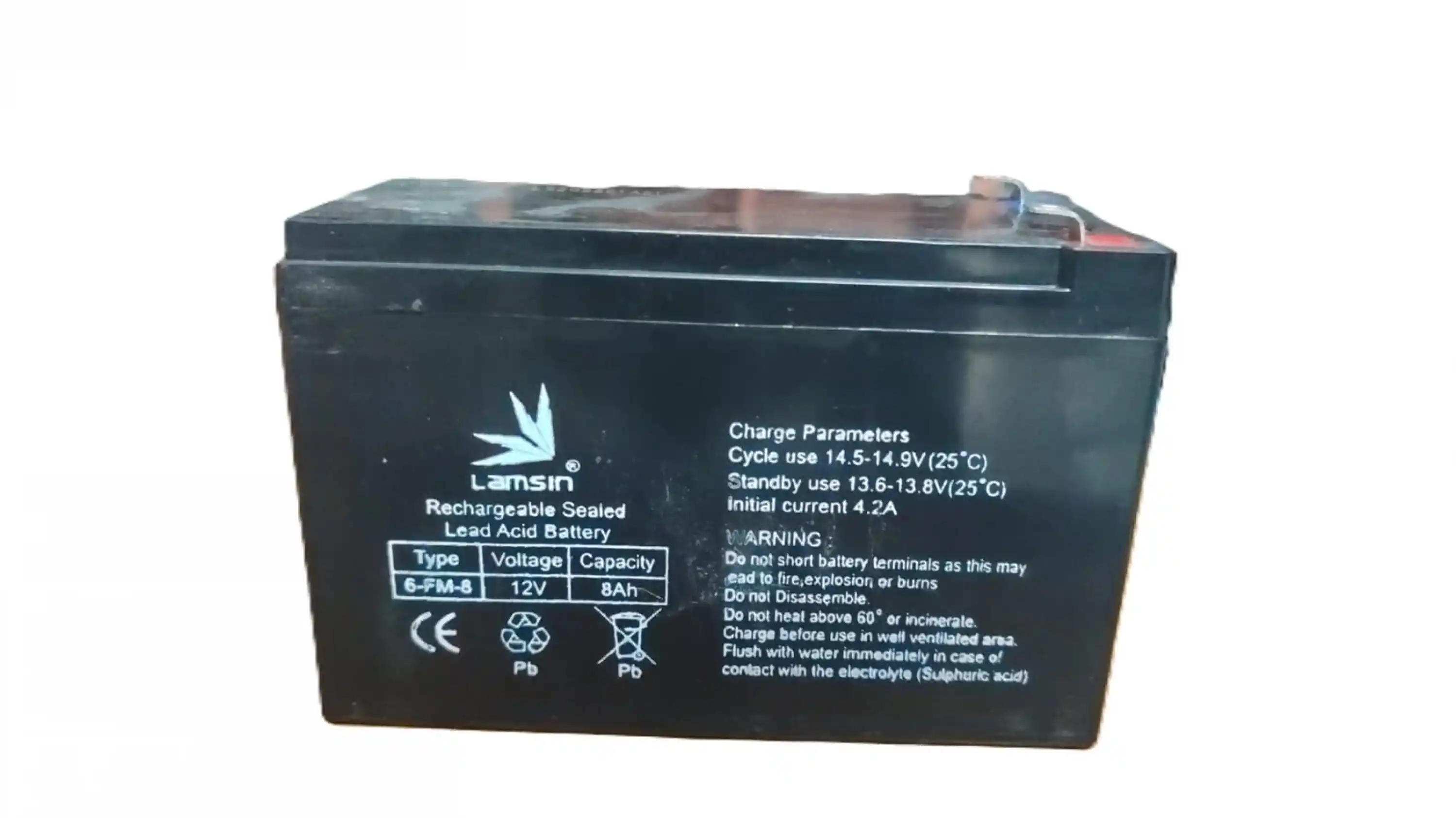 12 V 8 A Şarjlı İlaçlama Aküsü