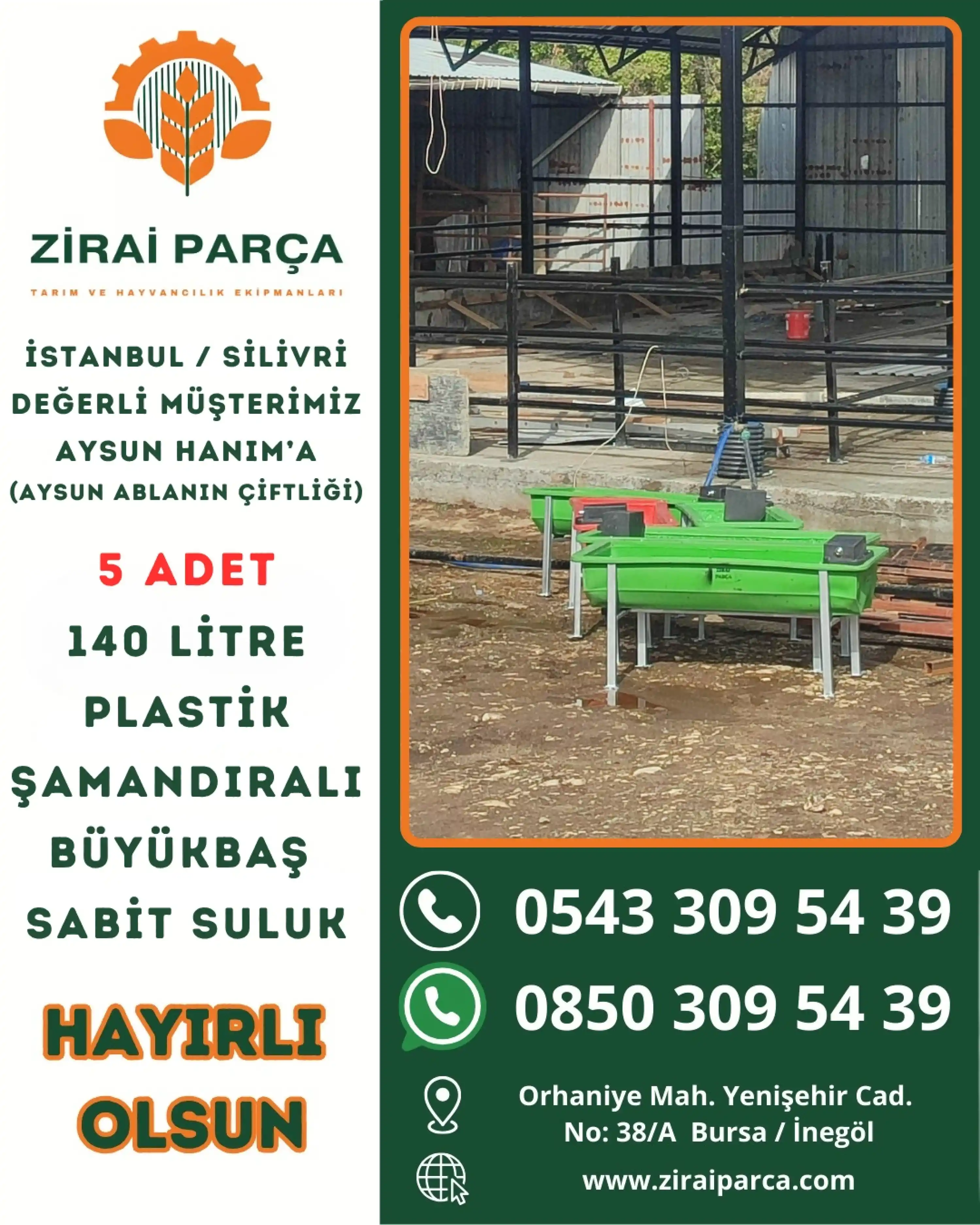 140 Litre Şamandıralı Büyükbaş Sabit Suluk