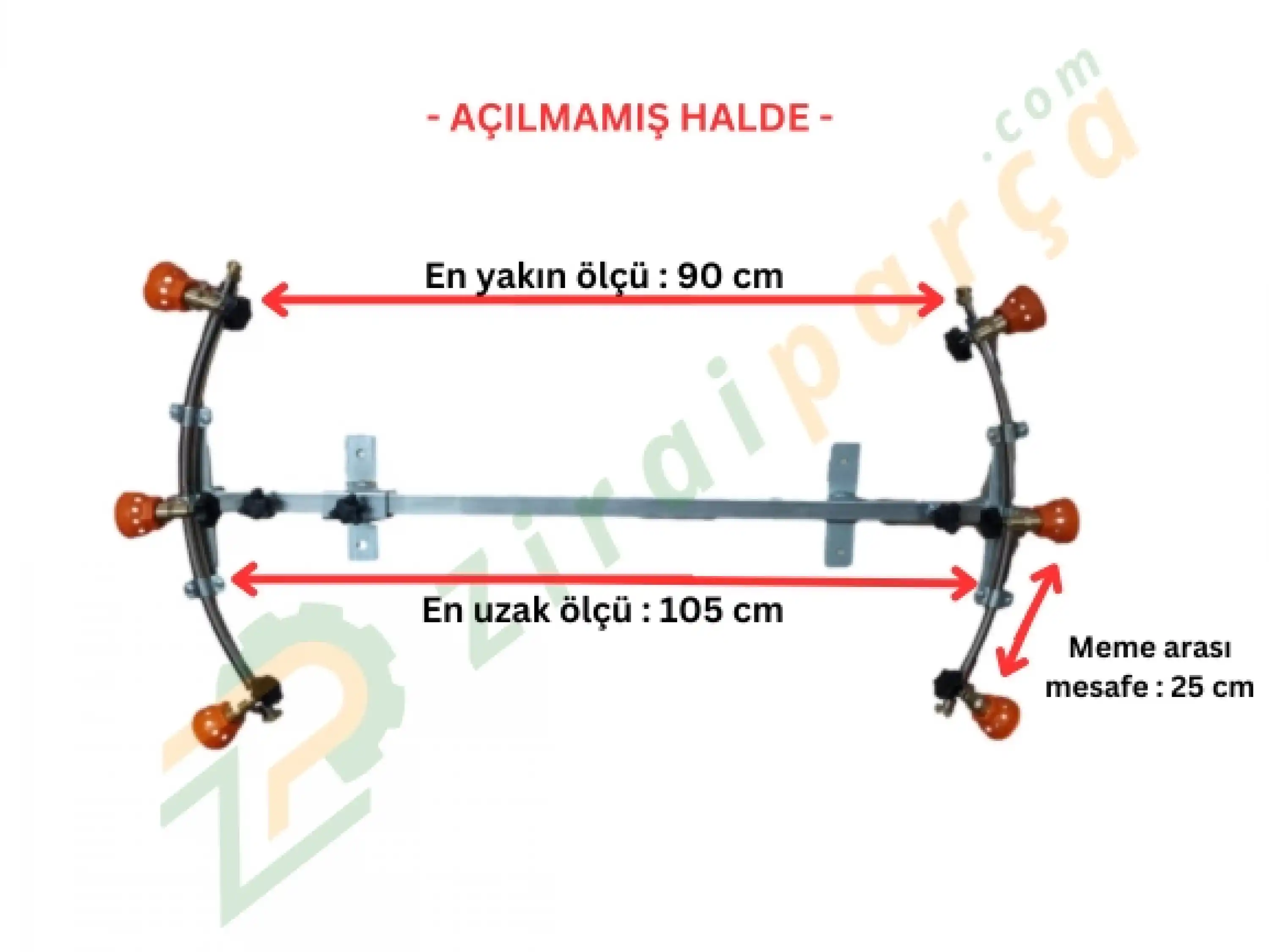 3 + 3 Başlıklı Hilal Tip İlaçlama Makina Aparatı - İlaçlama Makinası