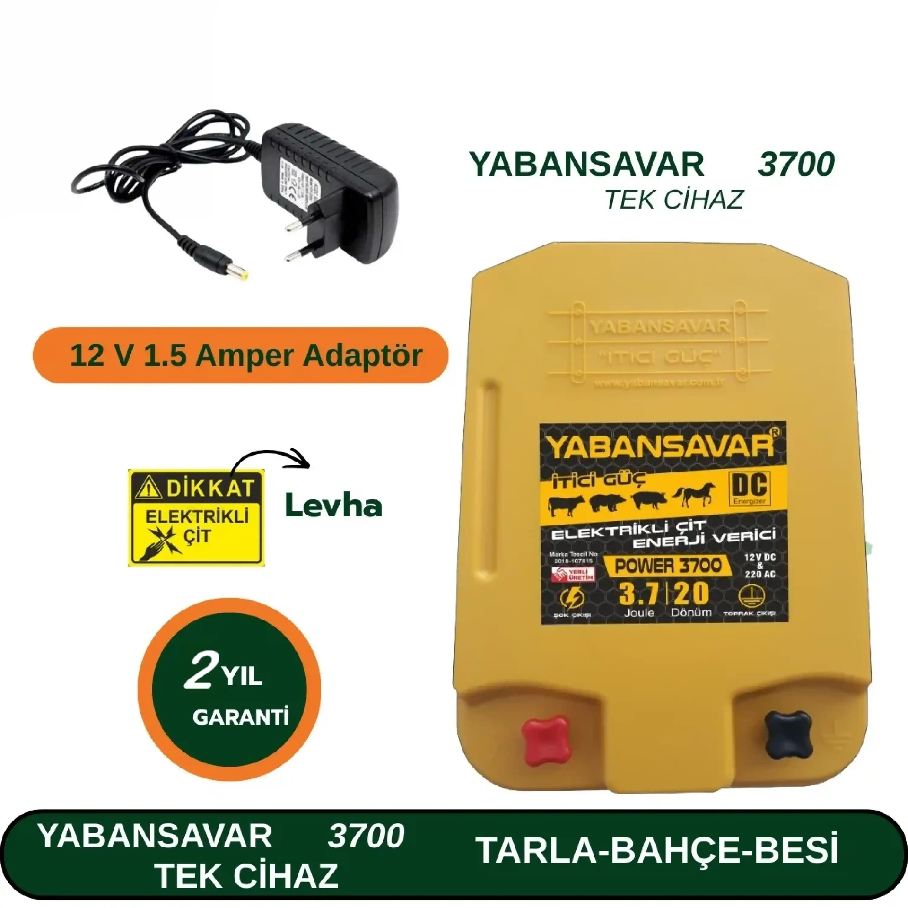 YabanSavar Eco Power 3700 Elektrikli Çit Cihazı – Tek Cihaz