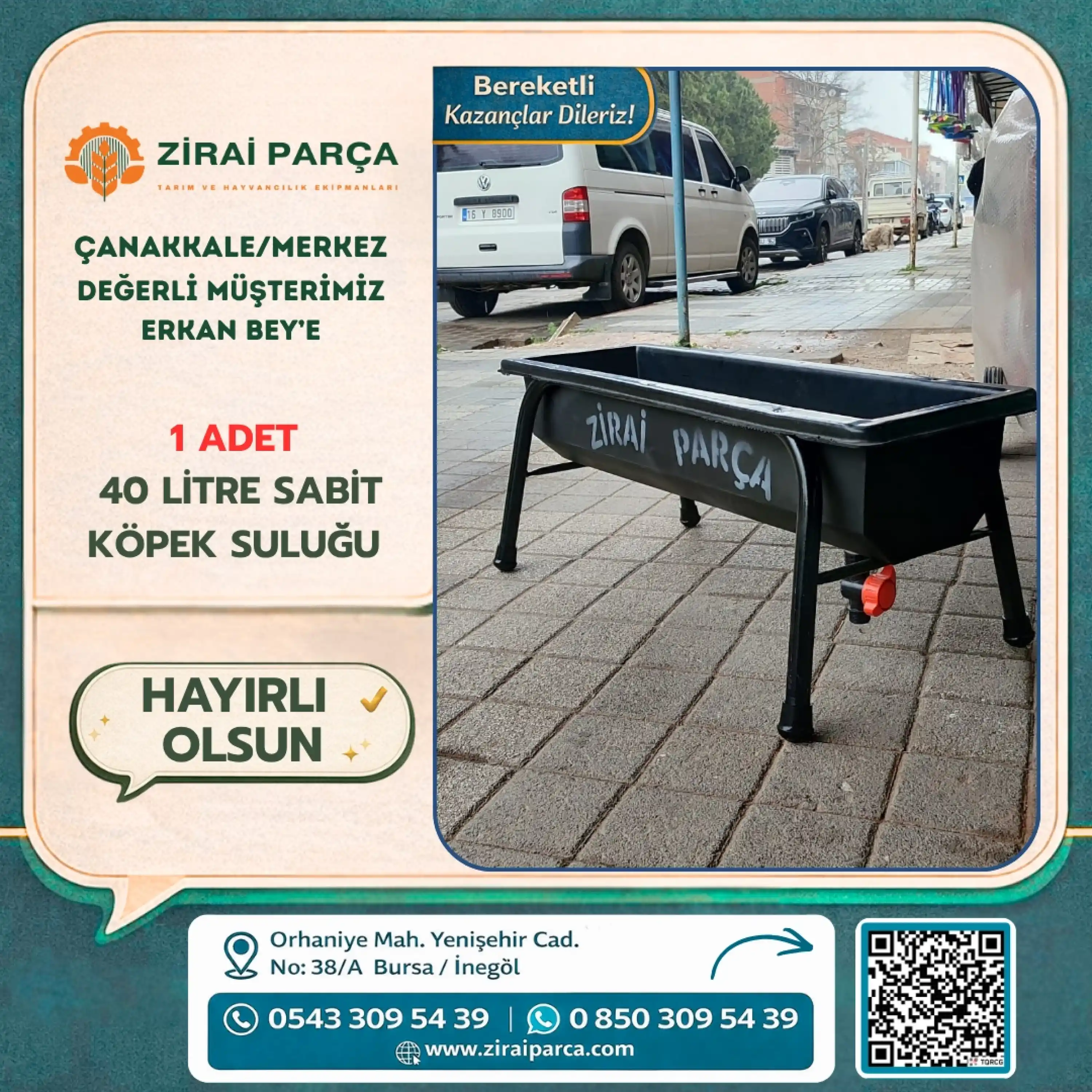 40 Litre Sabit Köpek Suluğu