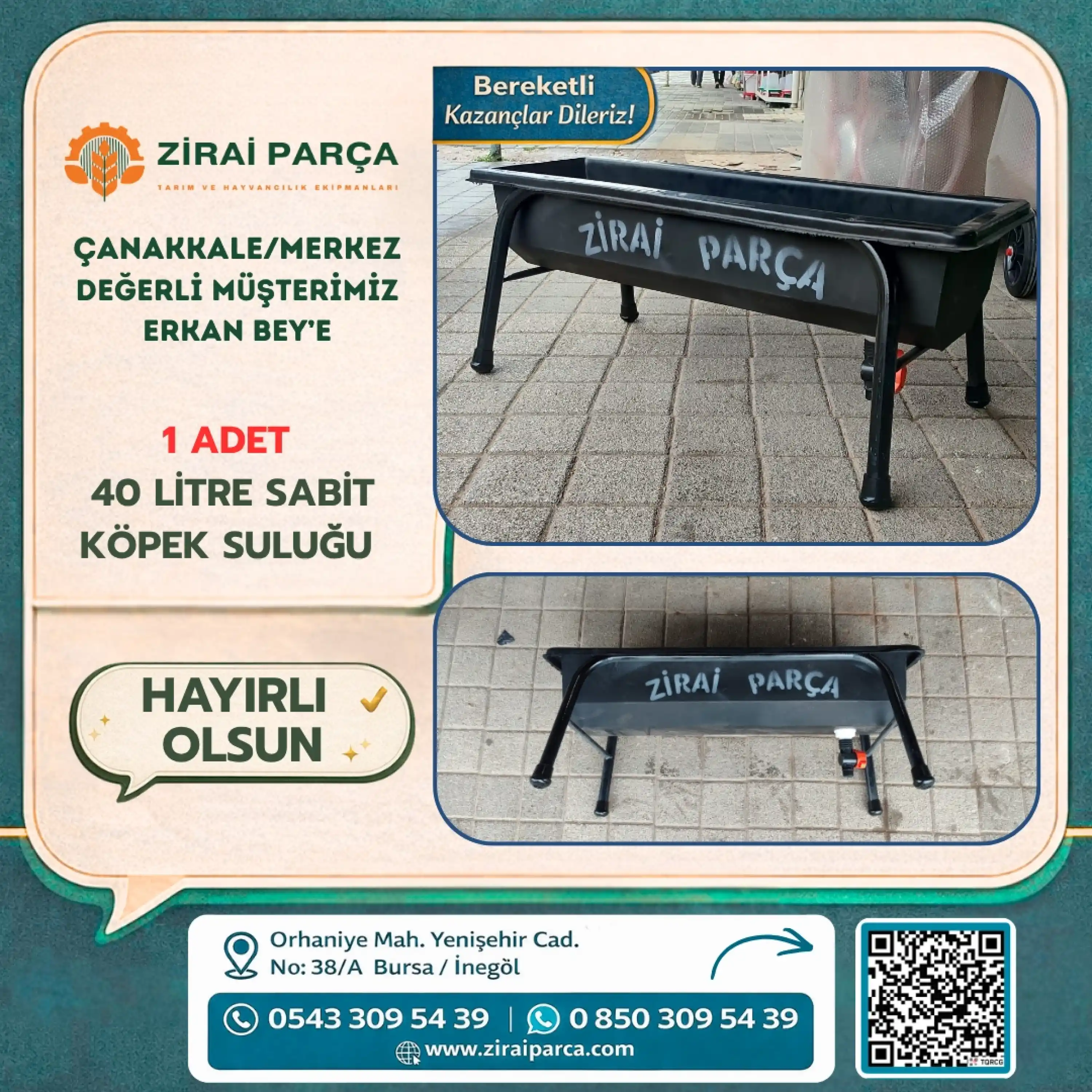 40 Litre Sabit Köpek Suluğu