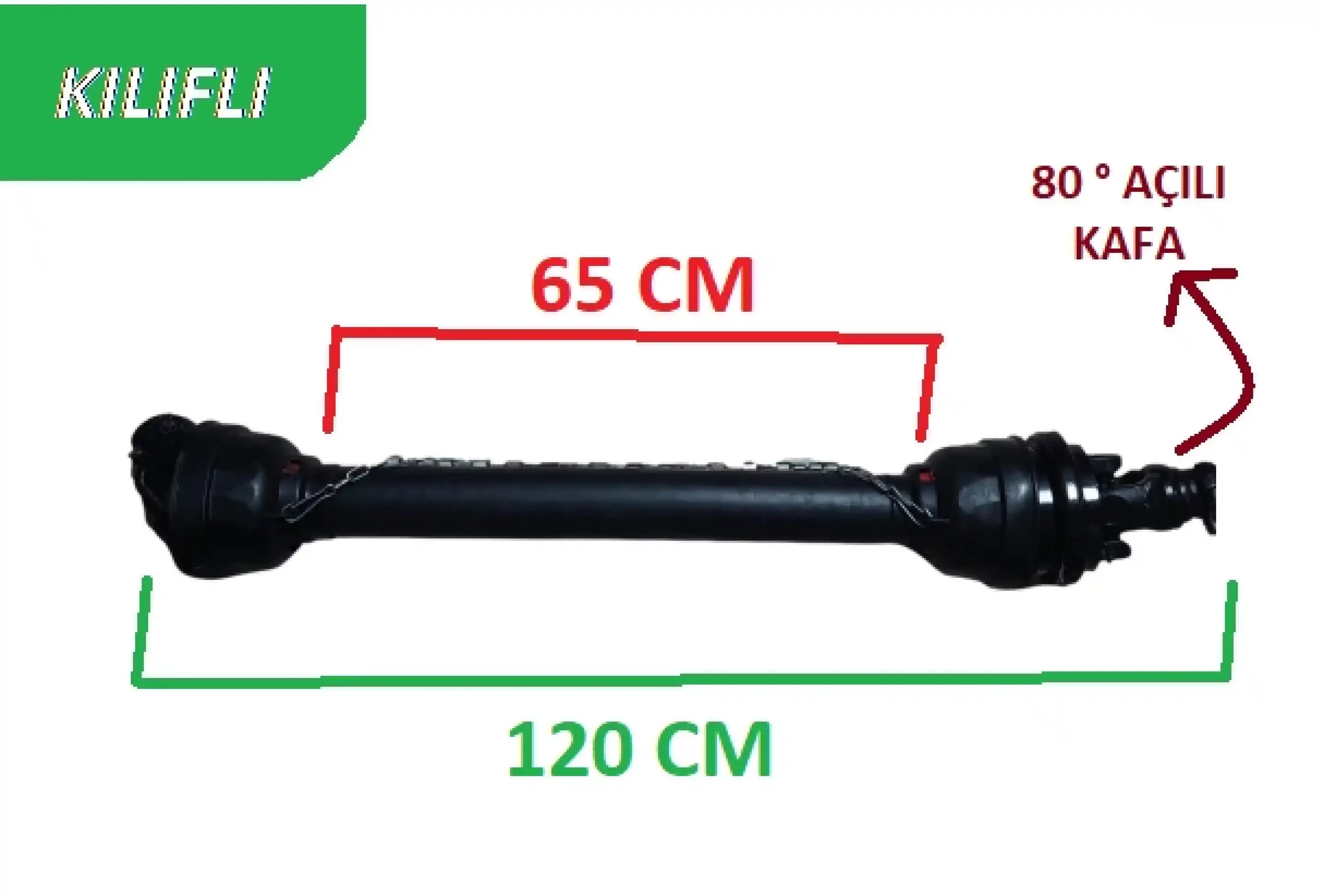 80 ° Açılı Takım KILIFLI Turbo İlaçlama Şaft Takımı (30*100 mm) - Şaft Takımları