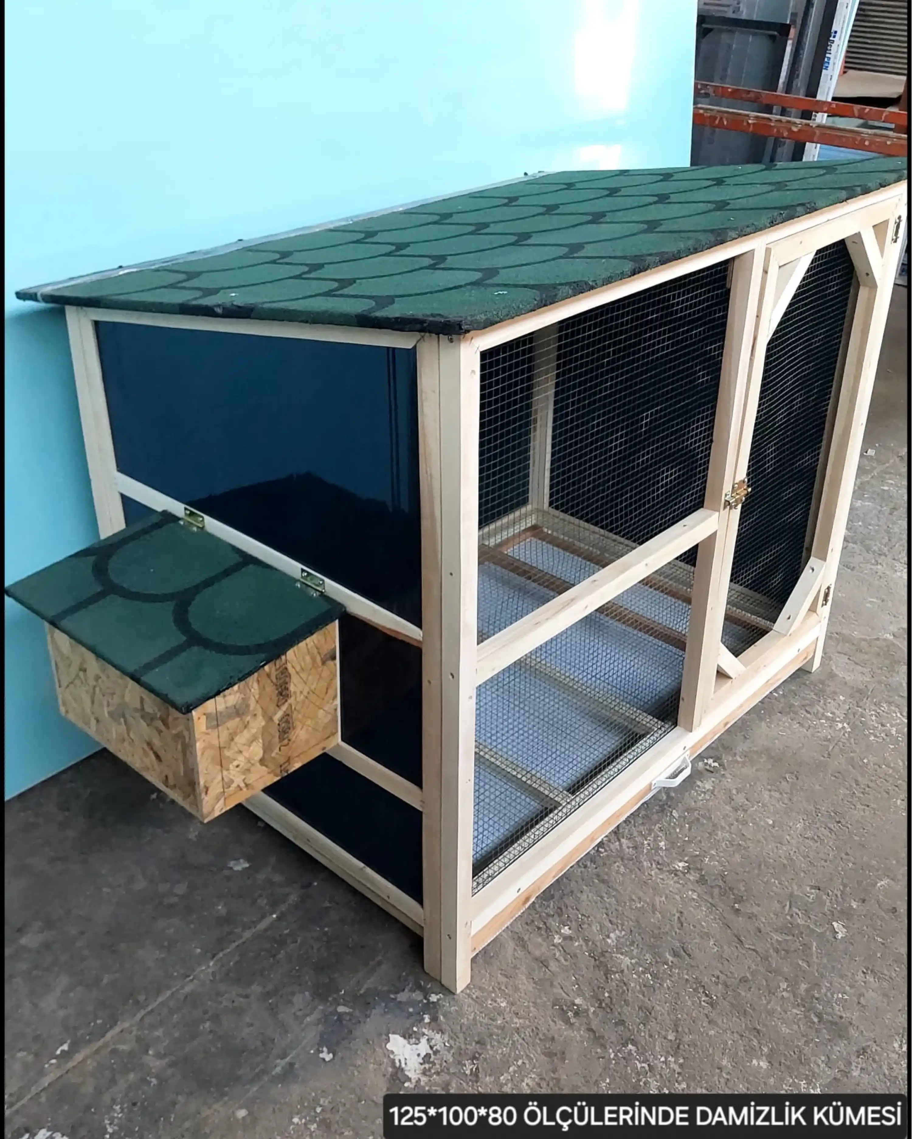 Ahşap Modern Damızlık Kümesi - 125*100*80