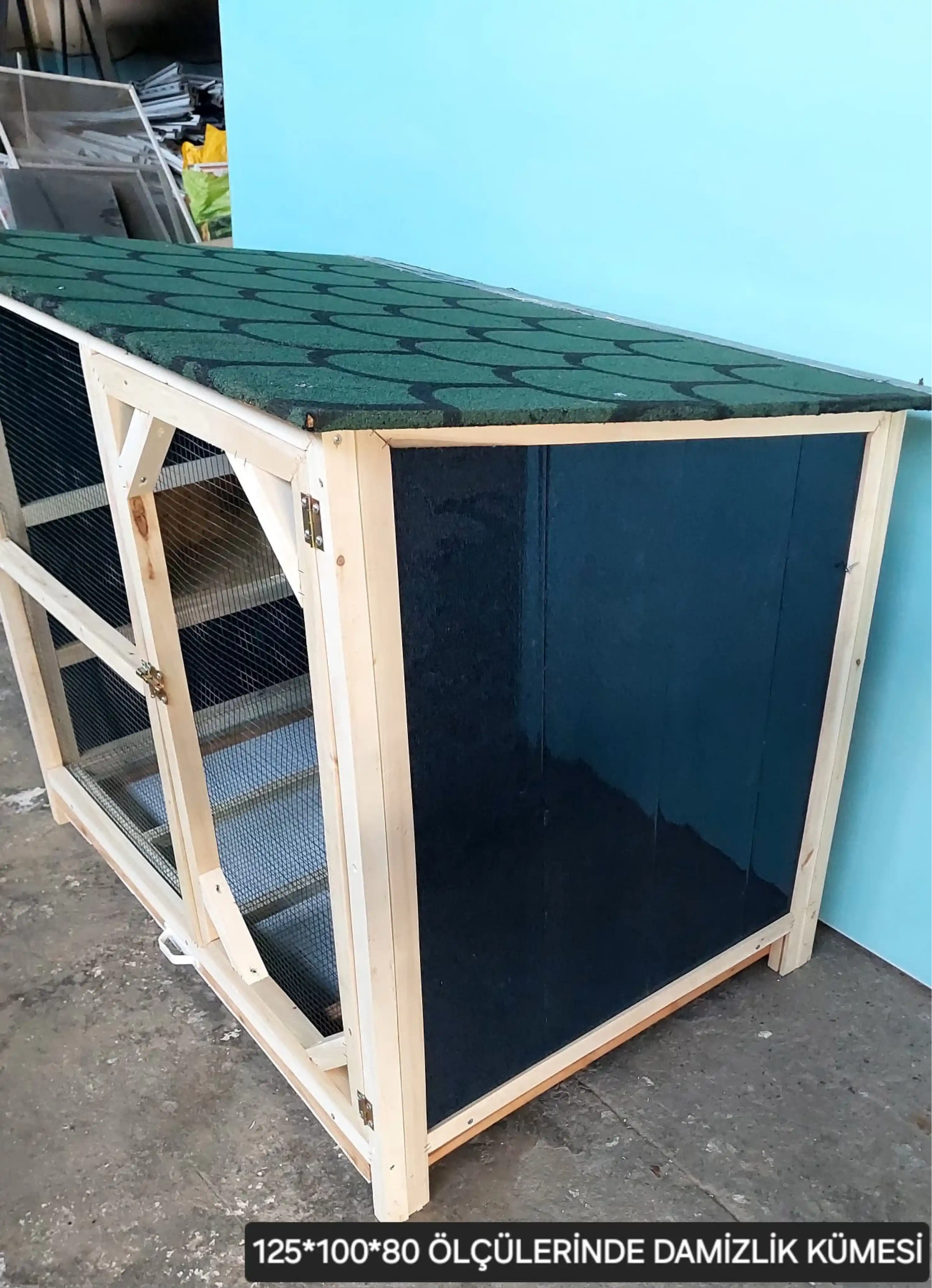 Ahşap Modern Damızlık Kümesi - 125*100*80