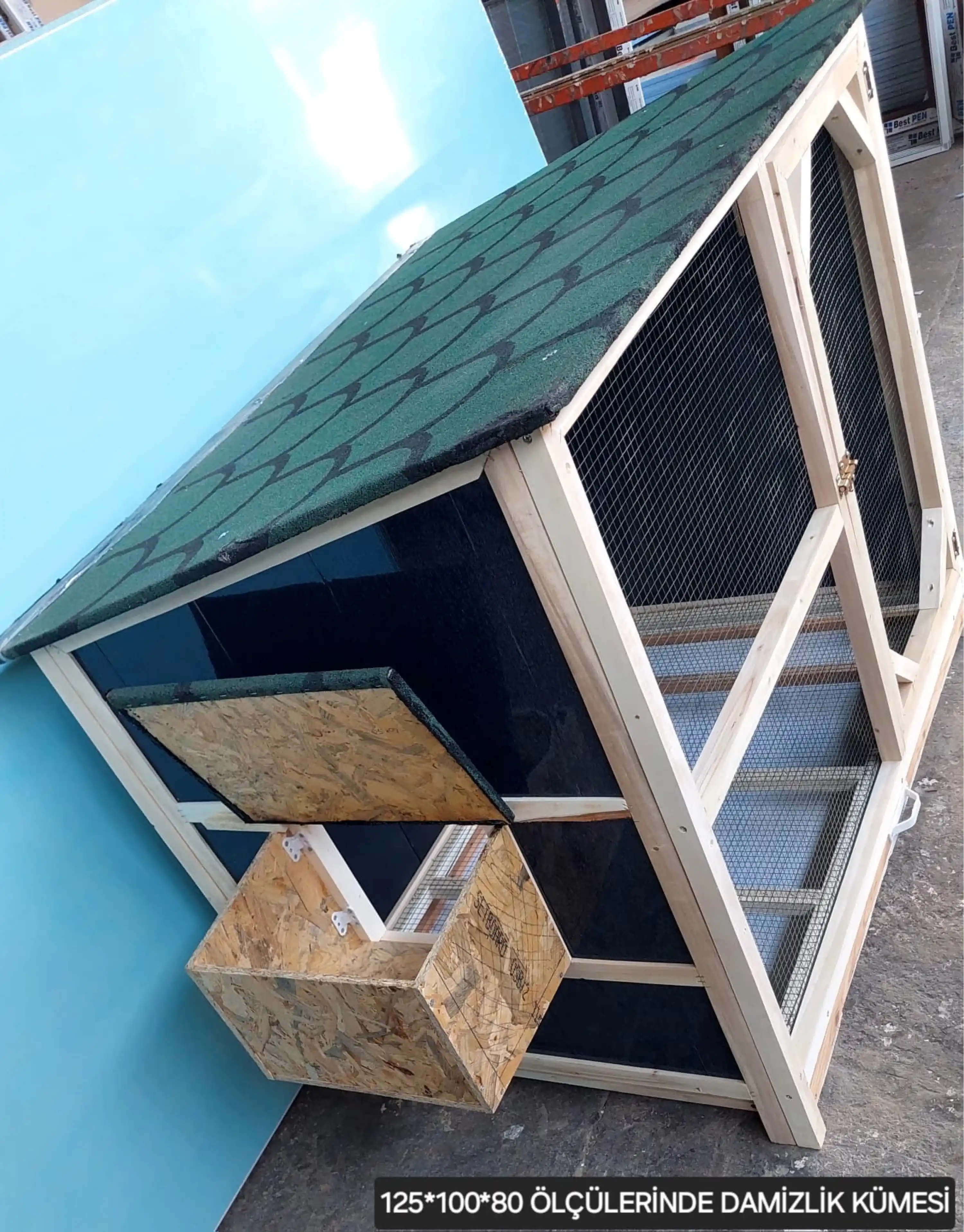 Ahşap Modern Damızlık Kümesi - 125*100*80