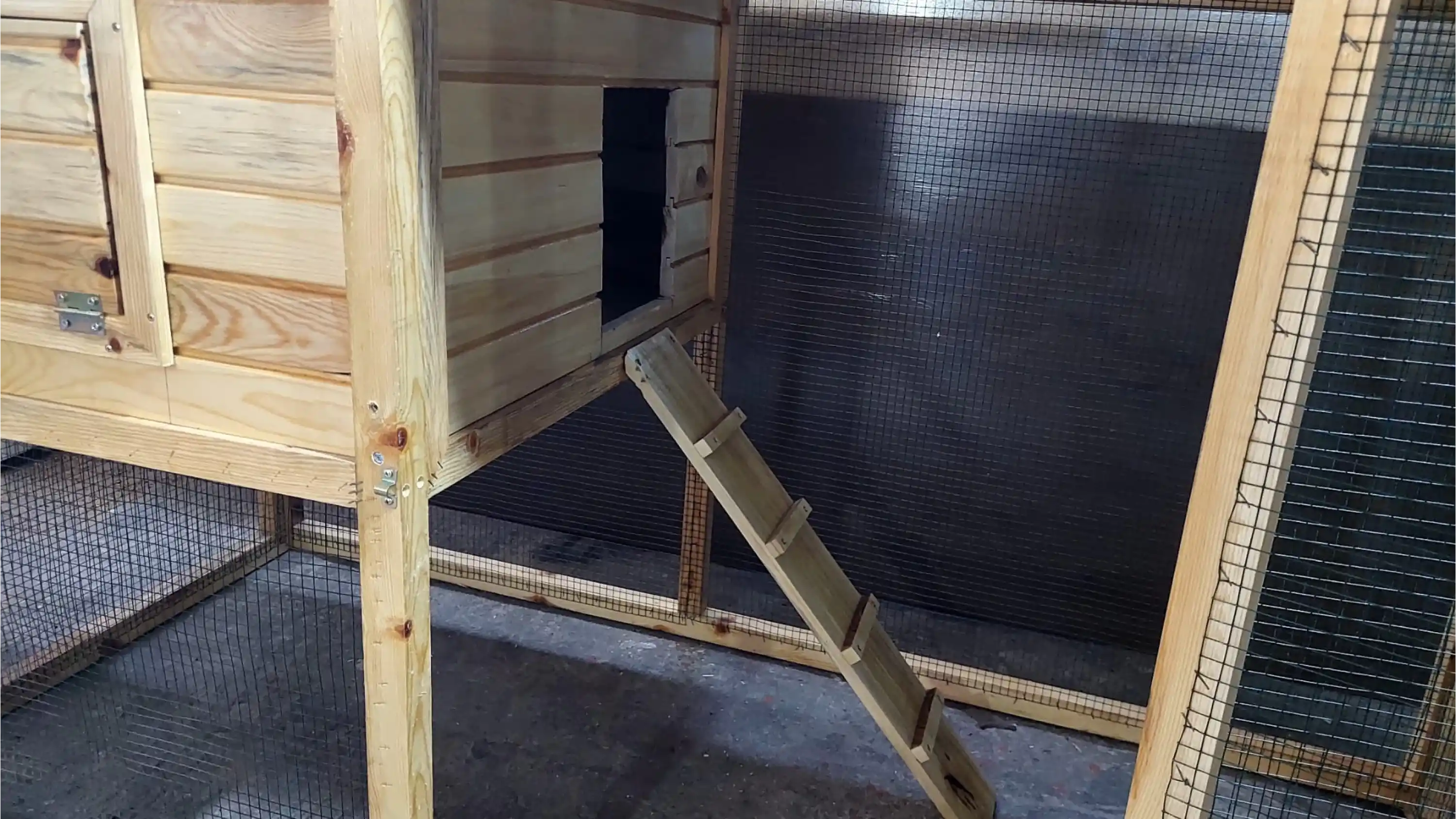 Ahşap Modern Tavuk Kümesi 200*125*80 - 10 Tavukluk Kafes Kümes - Süs Tavuğu Kümesi