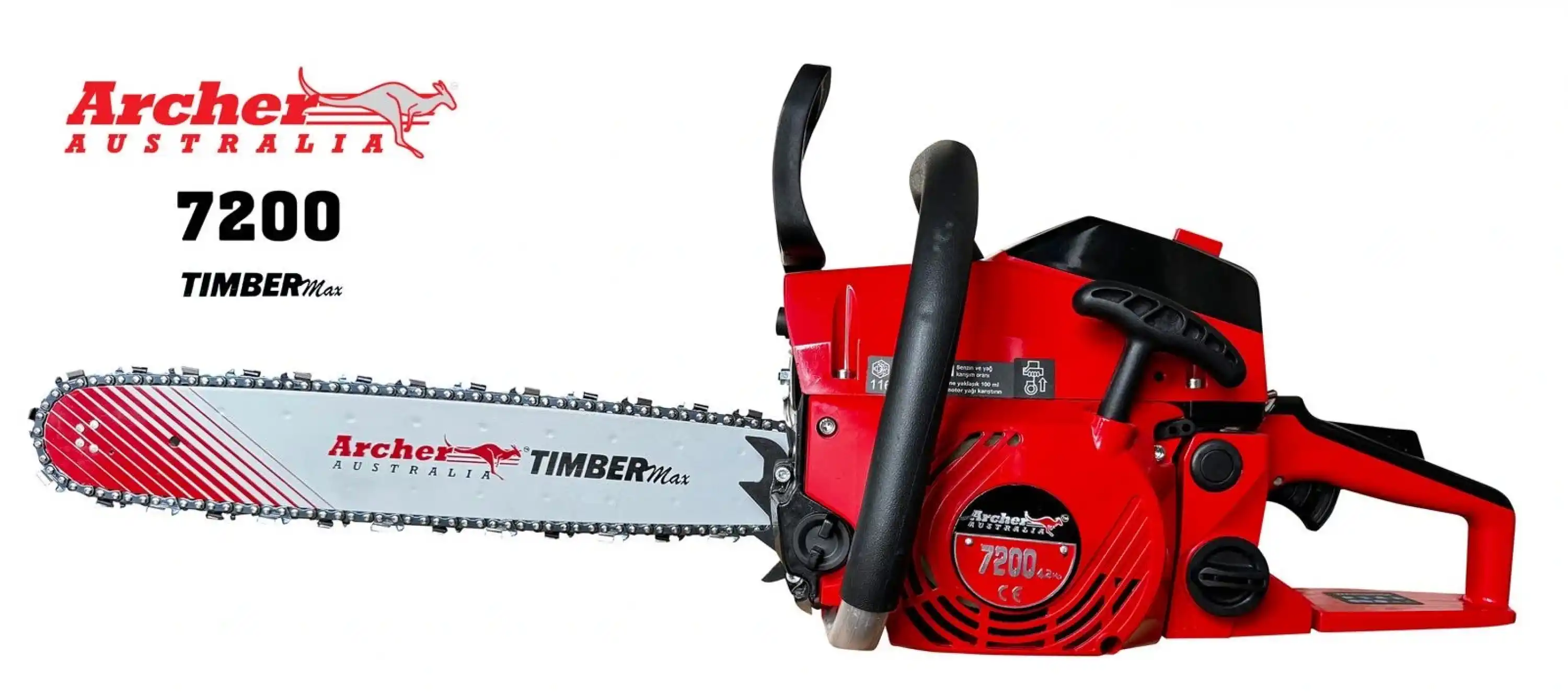 Archer 7200 Motorlu Testere (56.9 cc – 4.20 hp – 45 cm Pala – 3/25 36 Diş)