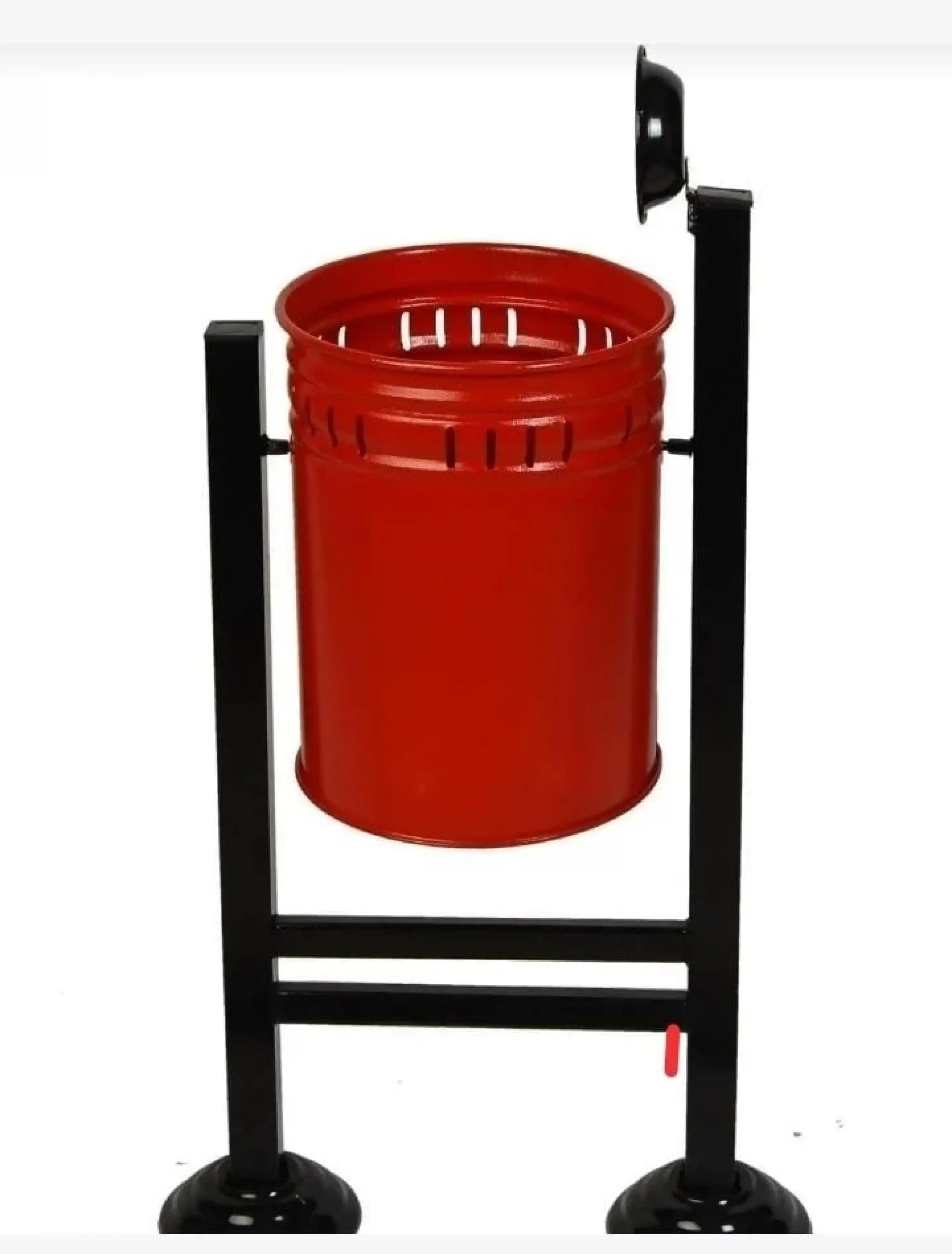 Bahçe Çöp Kovası - Boyalı Metal Model