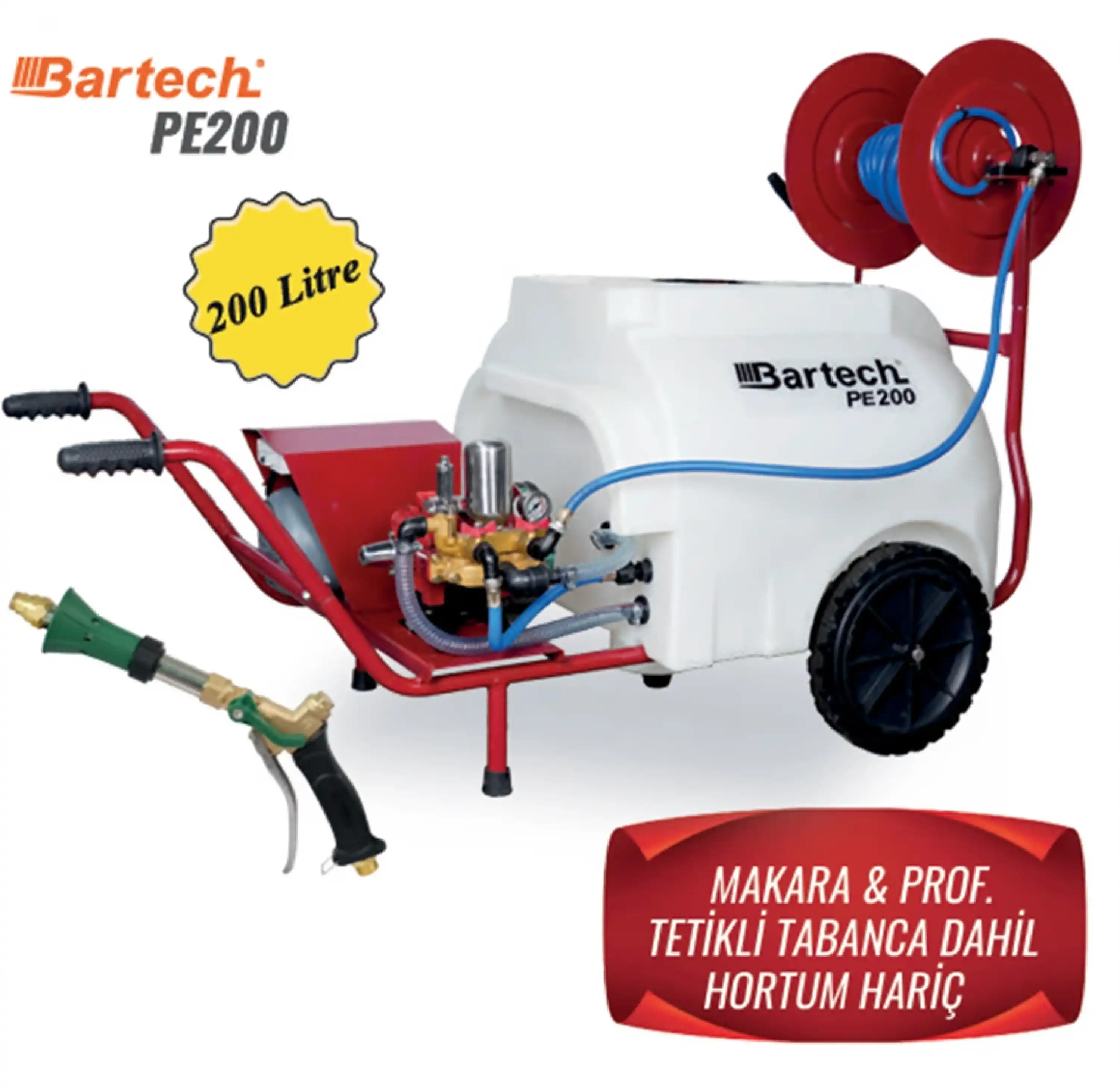 Bartech PE200 Elektrikli Pülverizatör 200 Litre