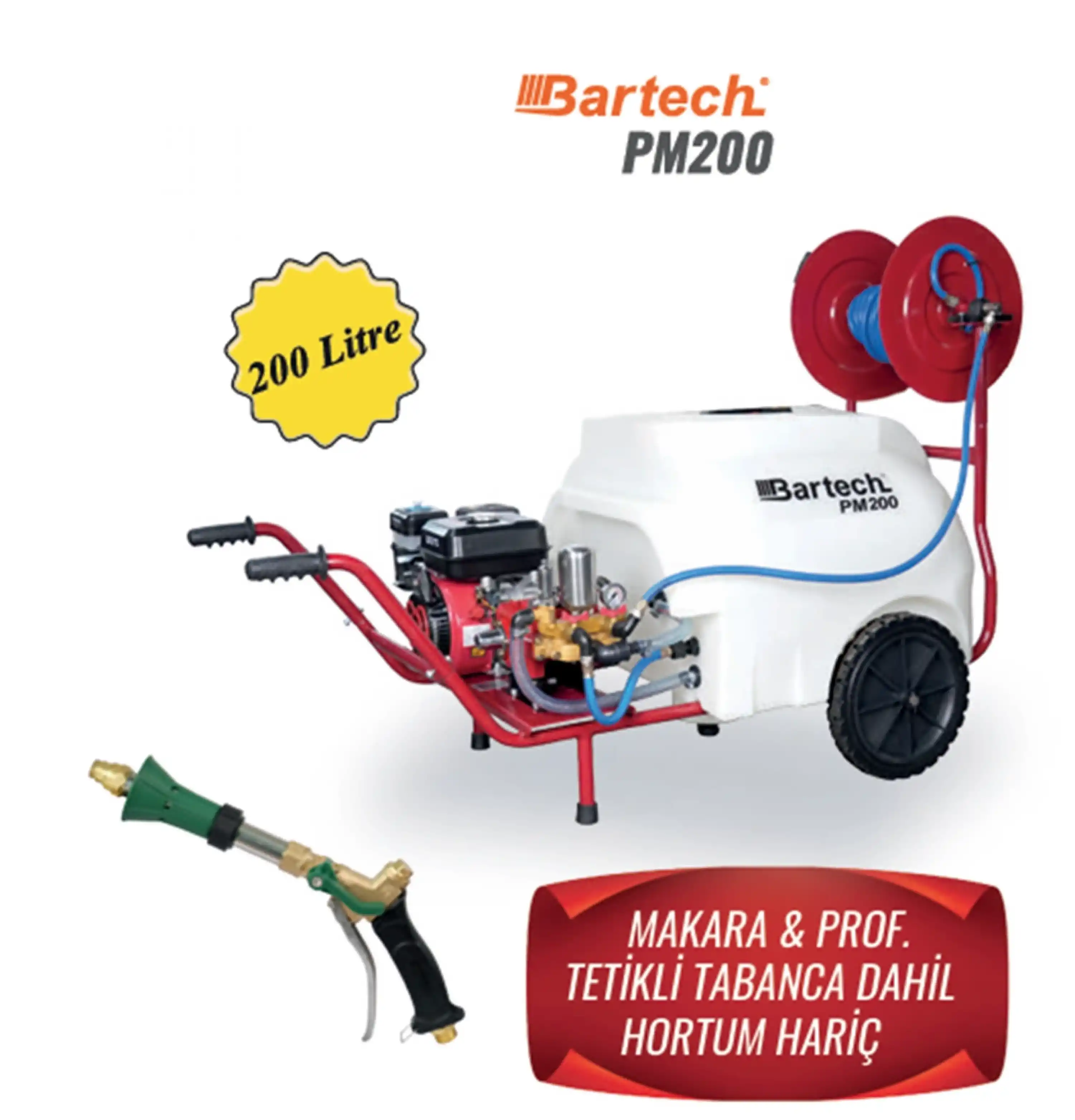Bartech PM200 Pülverizatör 200 Litre