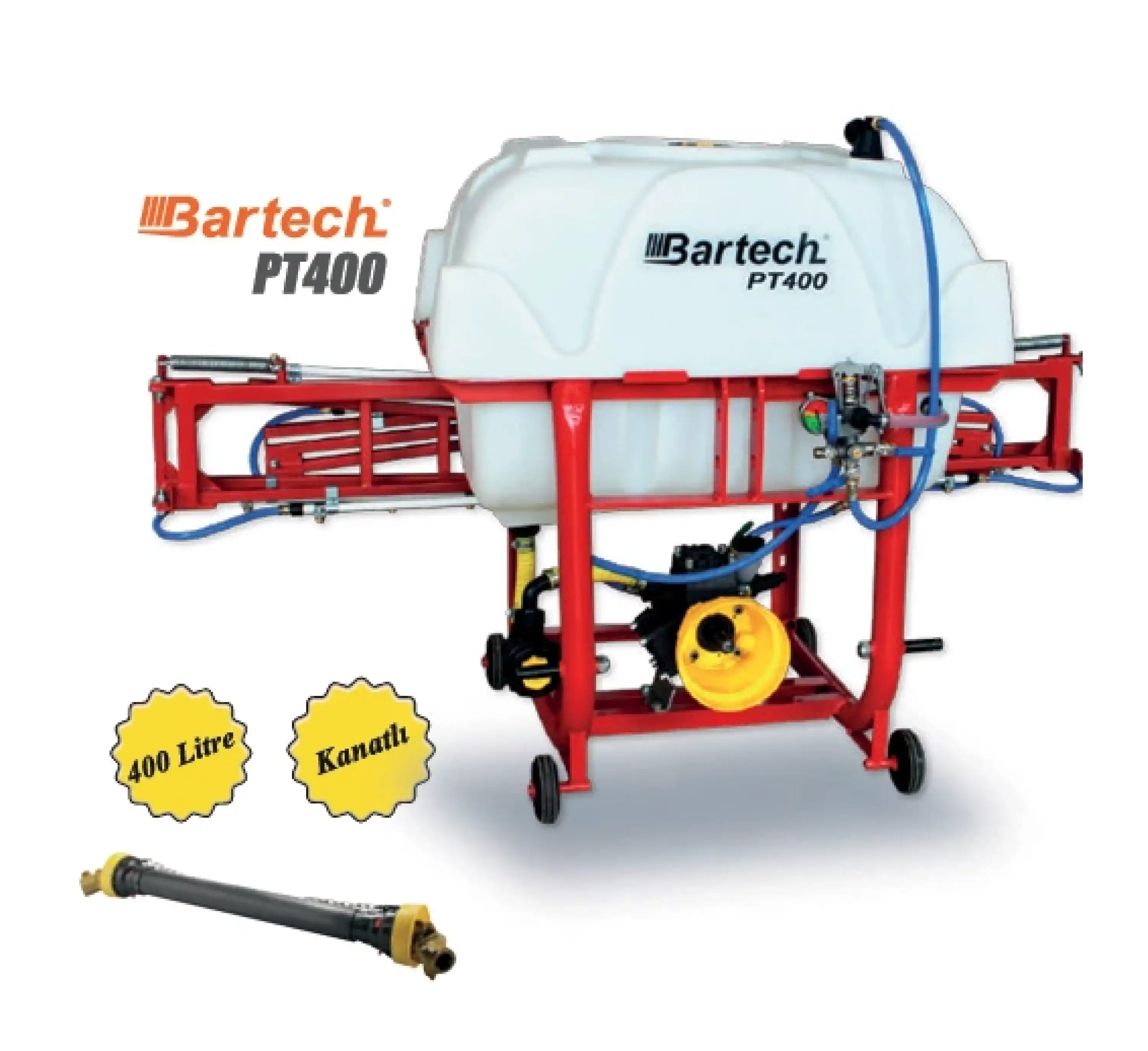 Bartech PT400 Şaftlı Pülverizatör 400 Litre