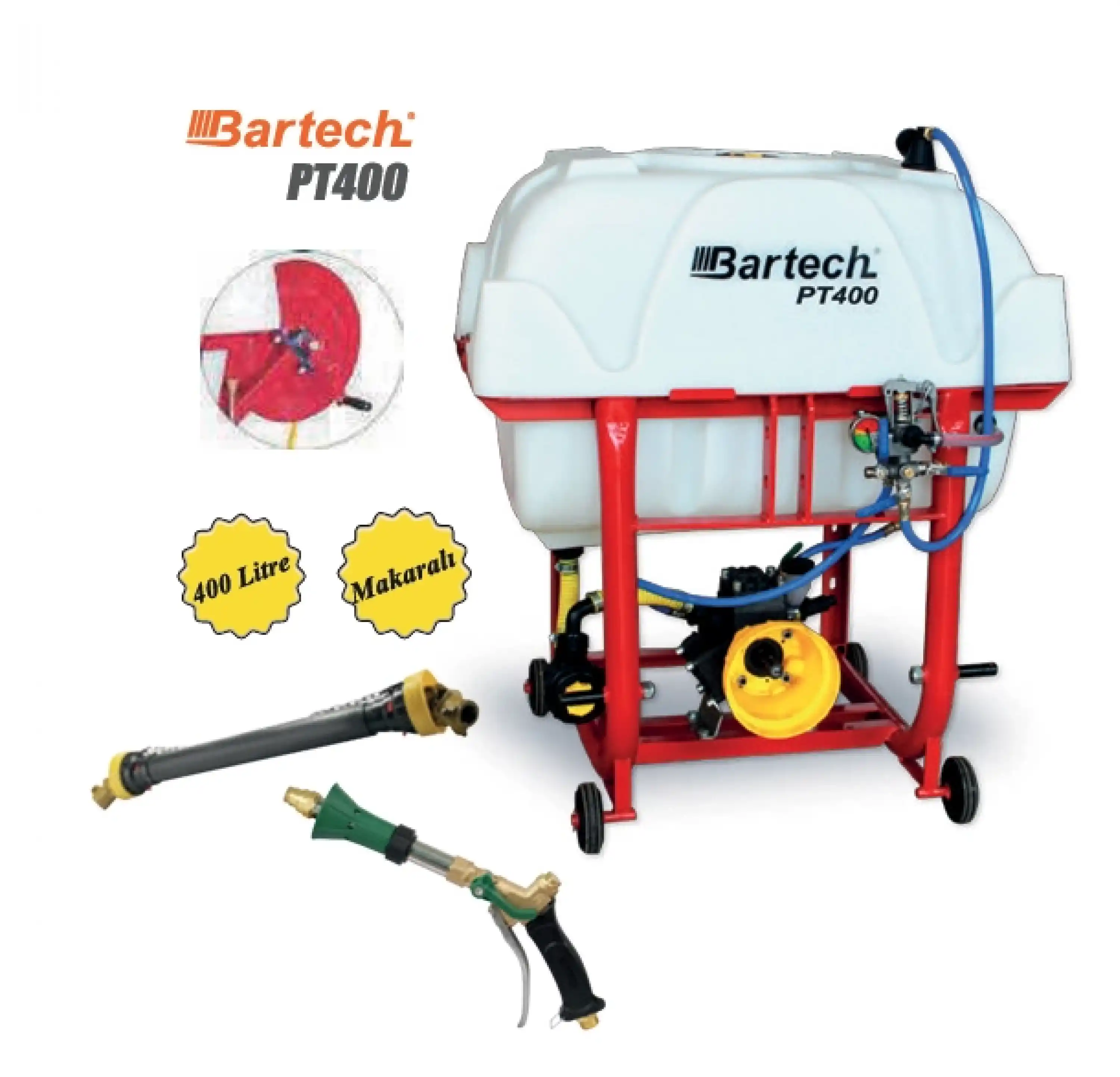 Bartech PT400 Şaftlı Pülverizatör 400 Litre
