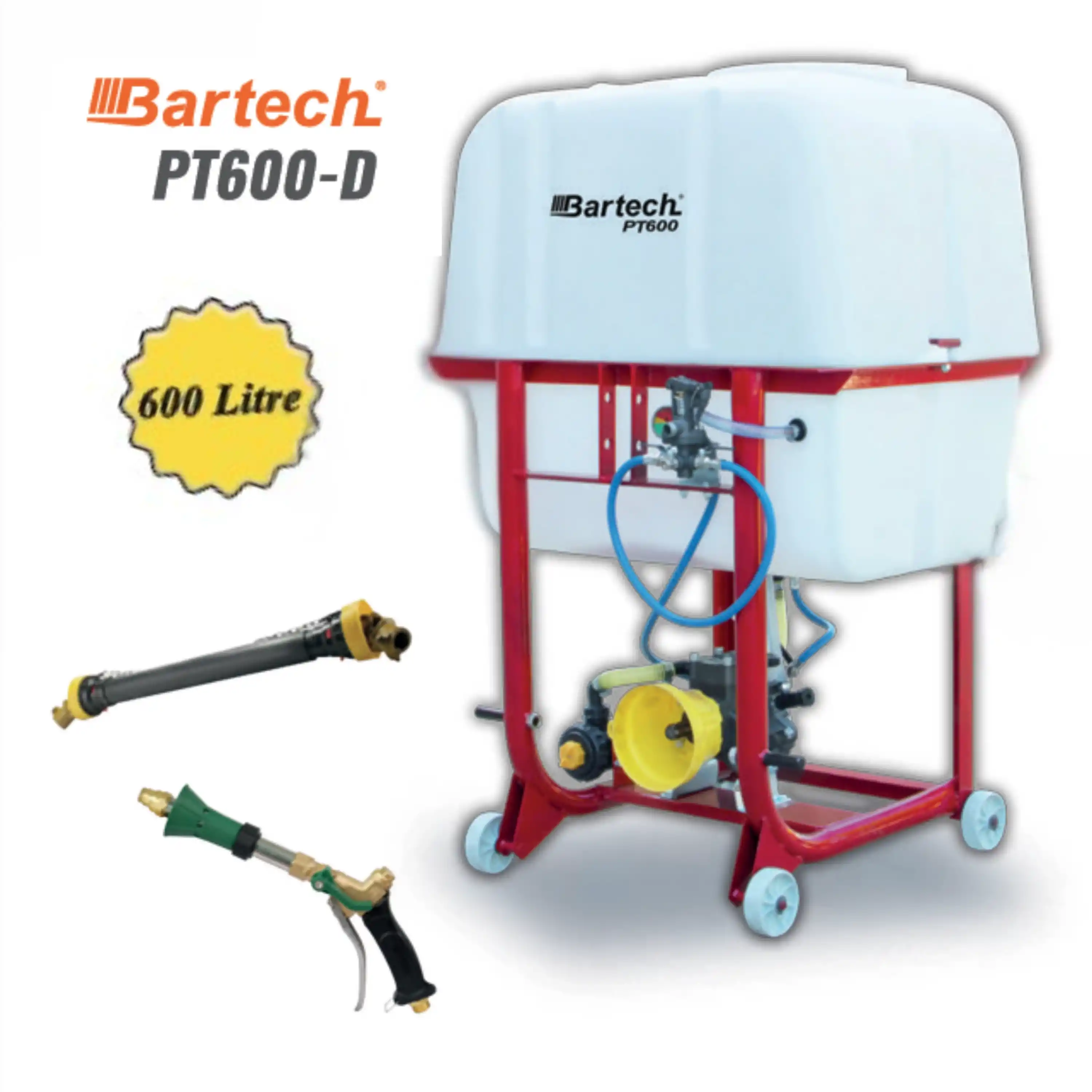 Bartech PT600-D Şaftlı Pülverizatör 600 Litre