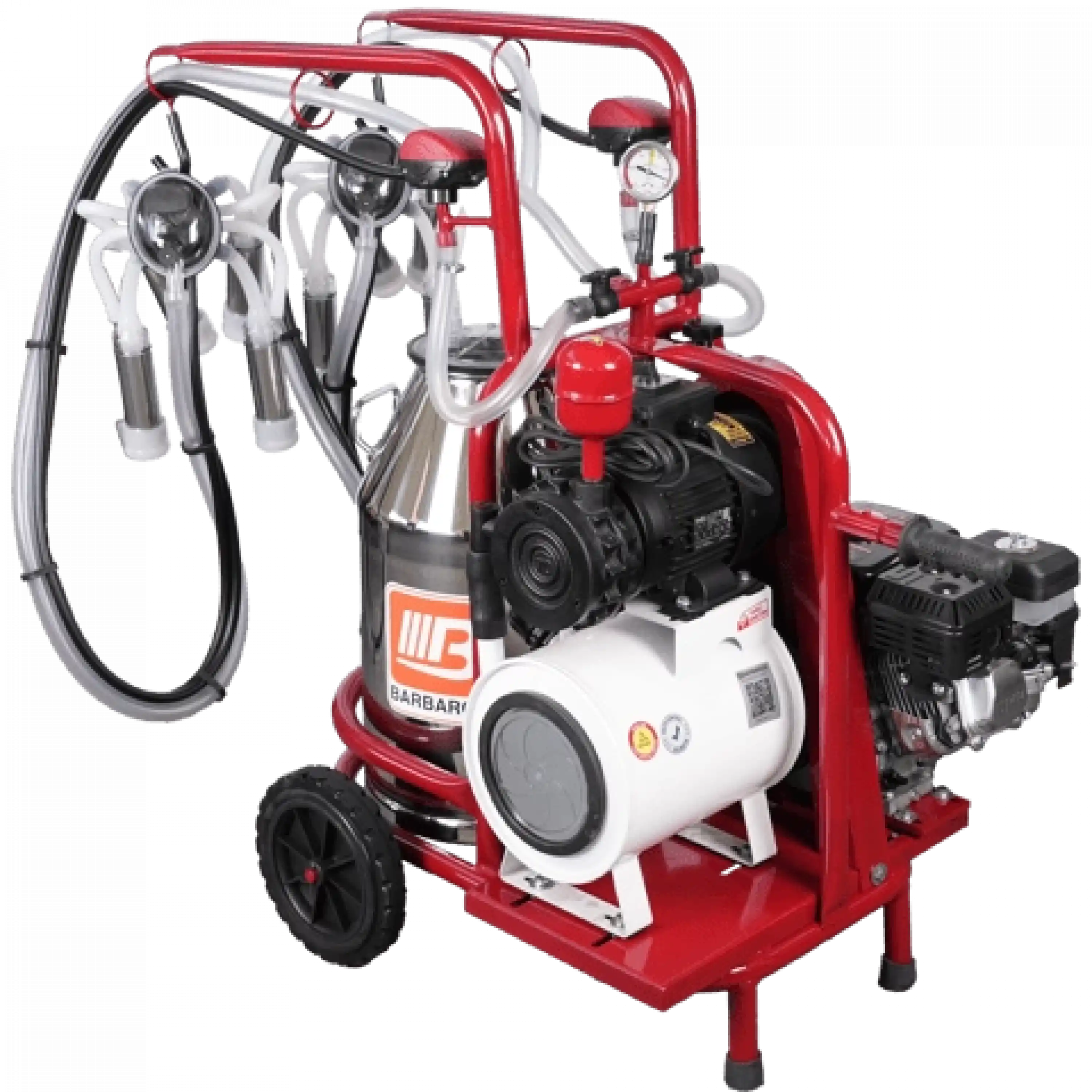 Benzinli Çift Sağım Kuru Pompa Süt Sağım Makinesi 40 Litre