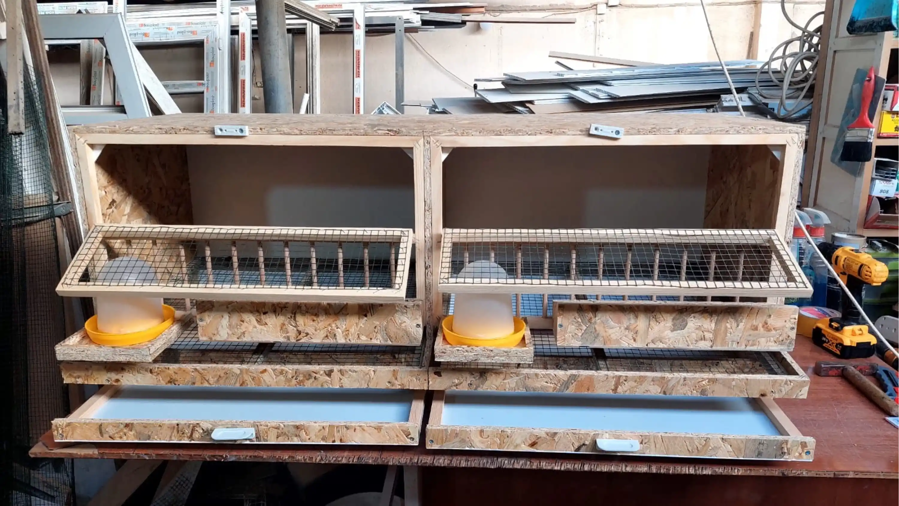 Bıldırcın Kafesi - OSB - 120*50*40 ( İki Bölmeli )