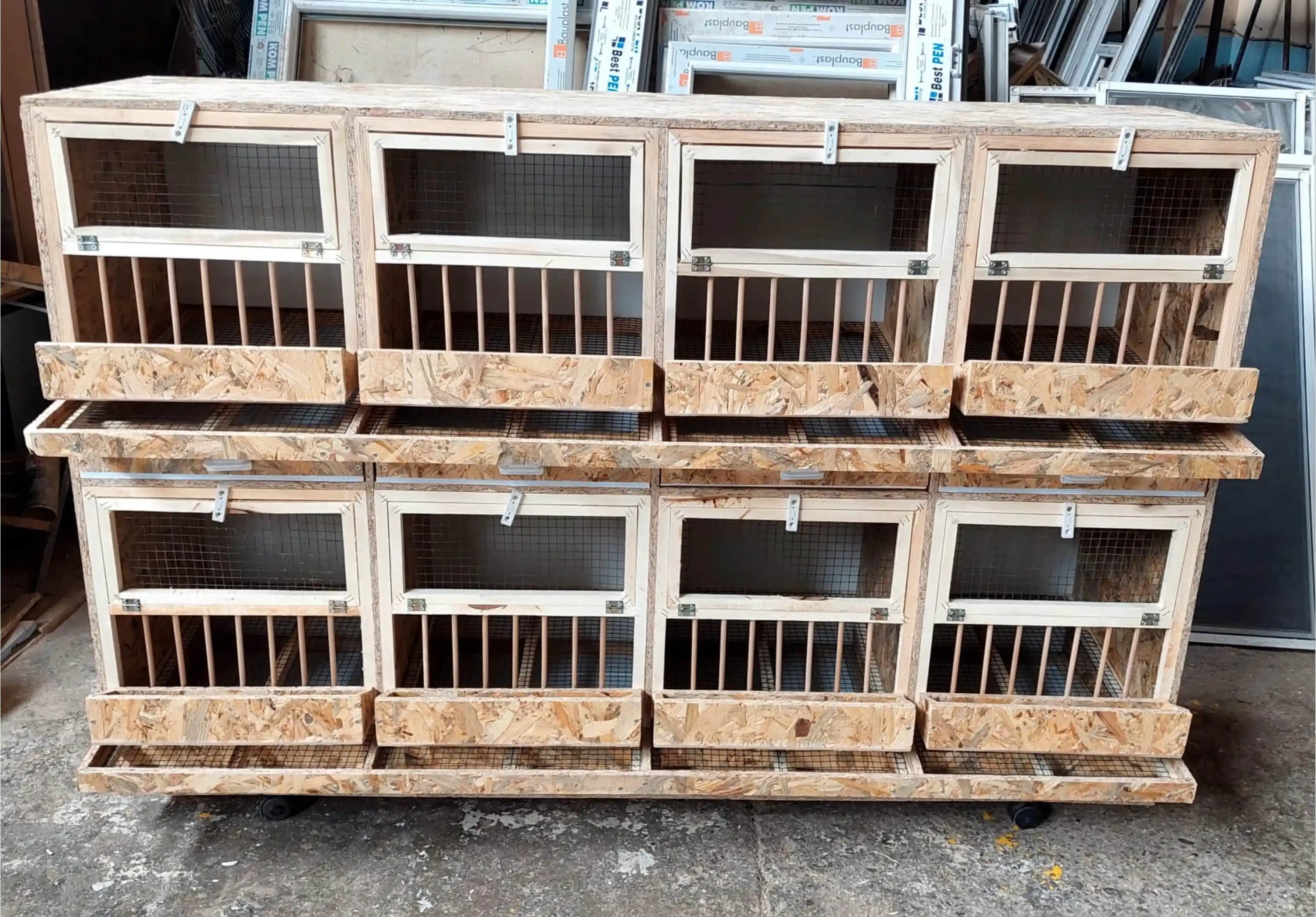 Bıldırcın Kafesi - OSB - 160*40*100 8 Gözlü