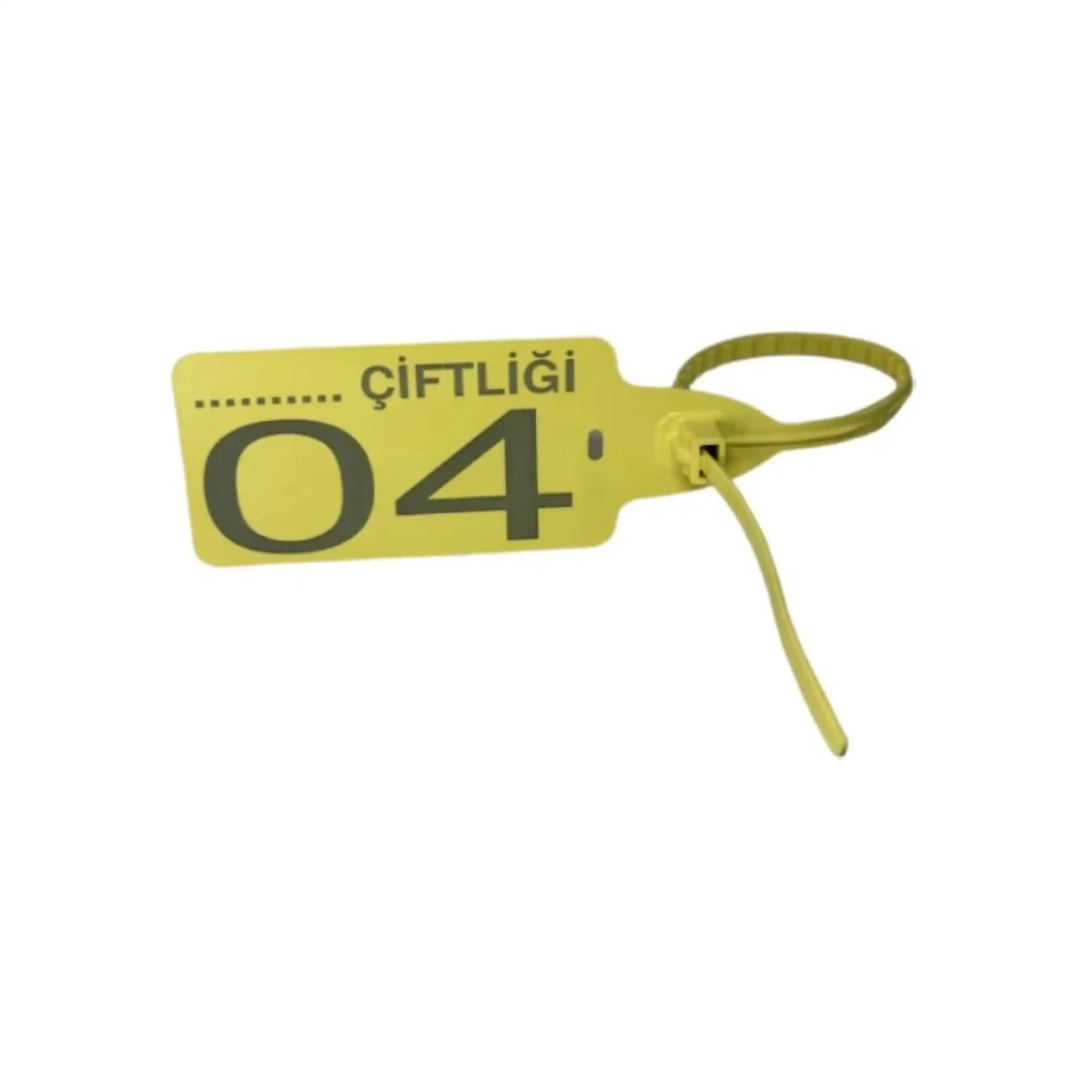 Büyükbaş için Metal Klipsli Plastik Et ve Hisse Kelepçesi