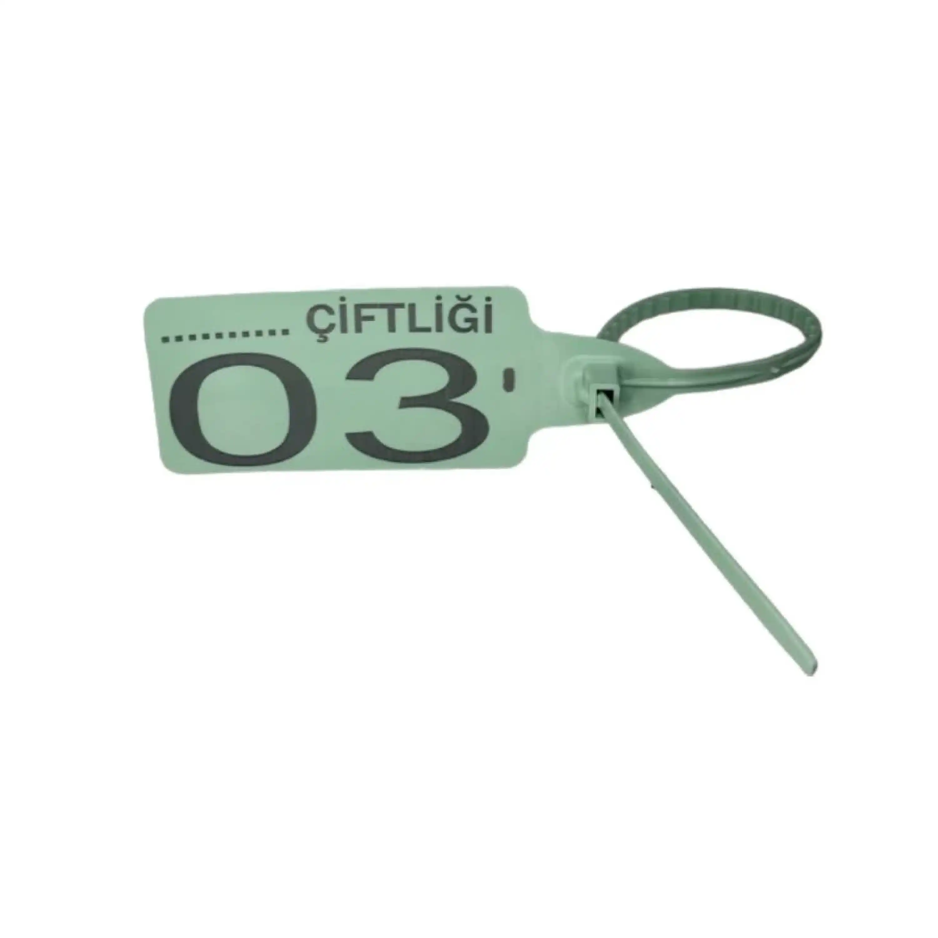 Büyükbaş için Metal Klipsli Plastik Et ve Hisse Kelepçesi