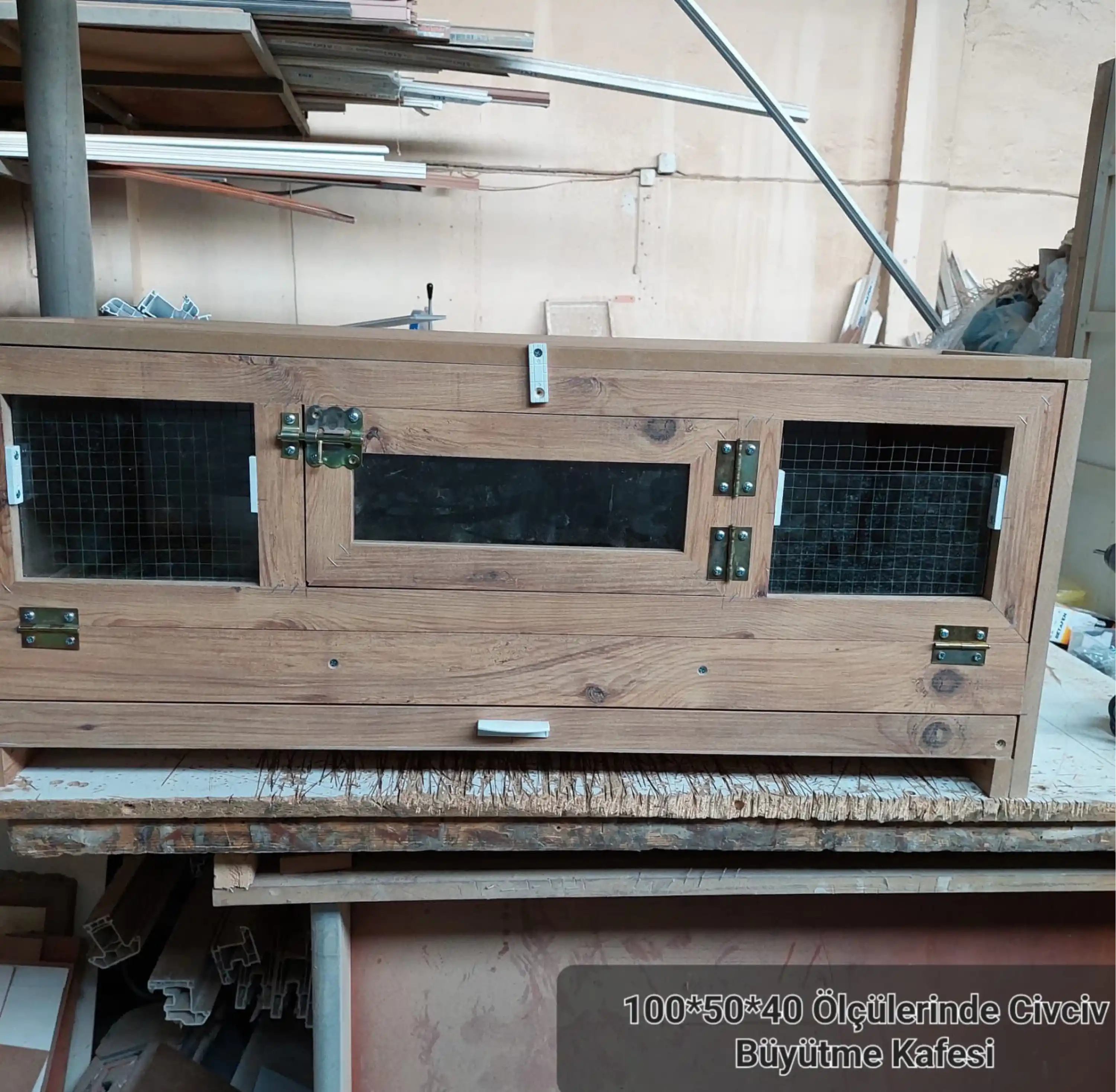 Civciv Büyütme Kafesi - MDF - 100*50*40