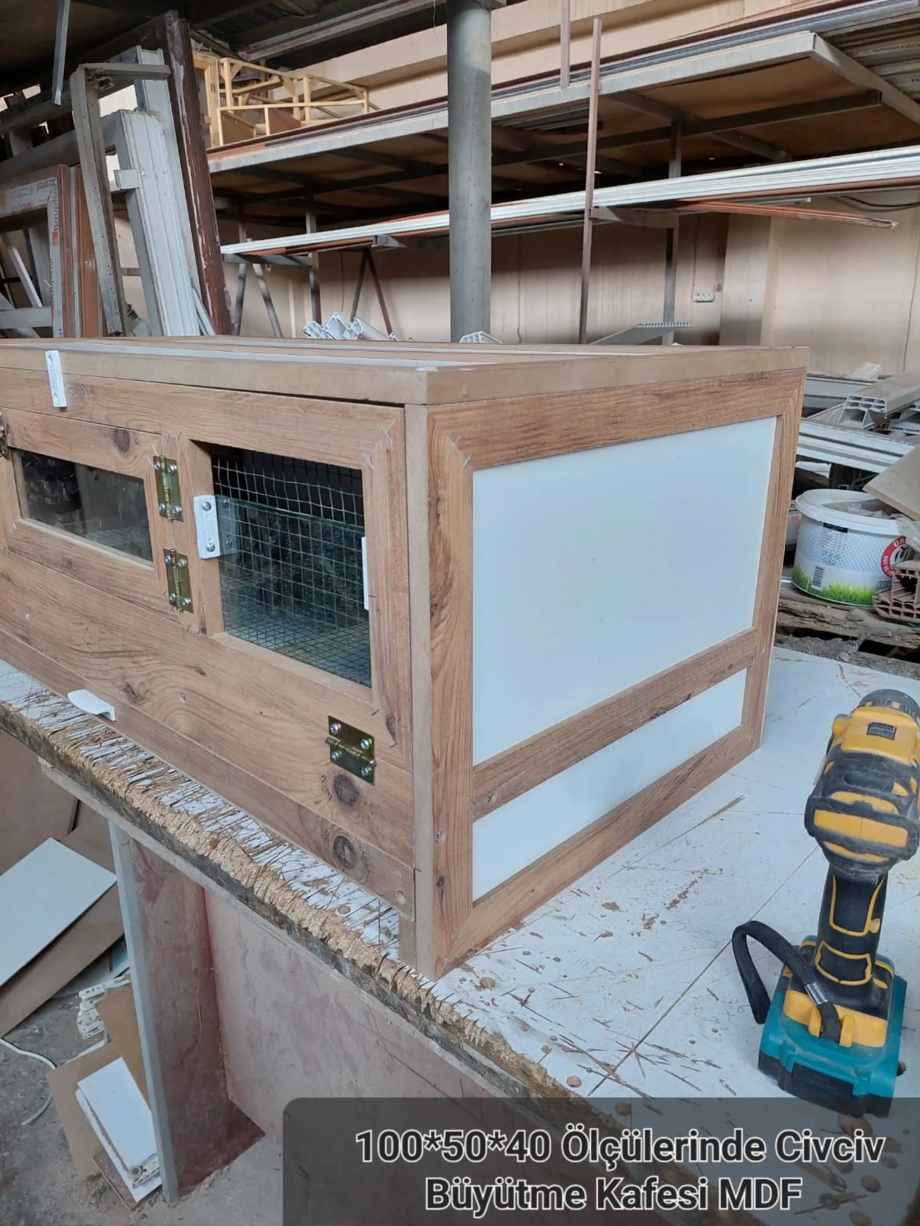 Civciv Büyütme Kafesi - MDF - 100*50*40