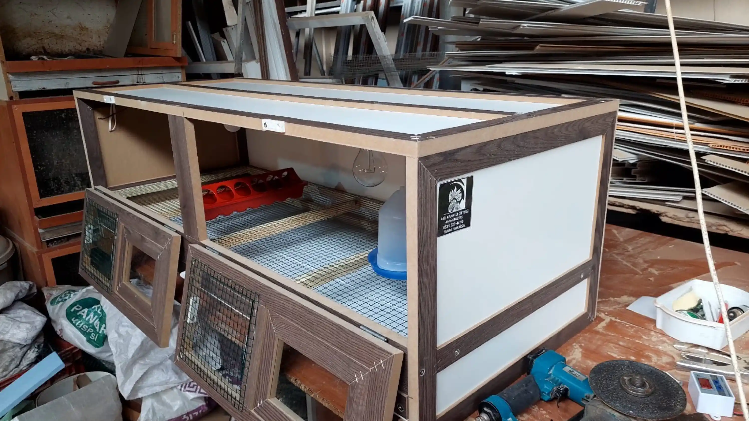 Civciv Büyütme Kafesi - MDF - 125*50*40