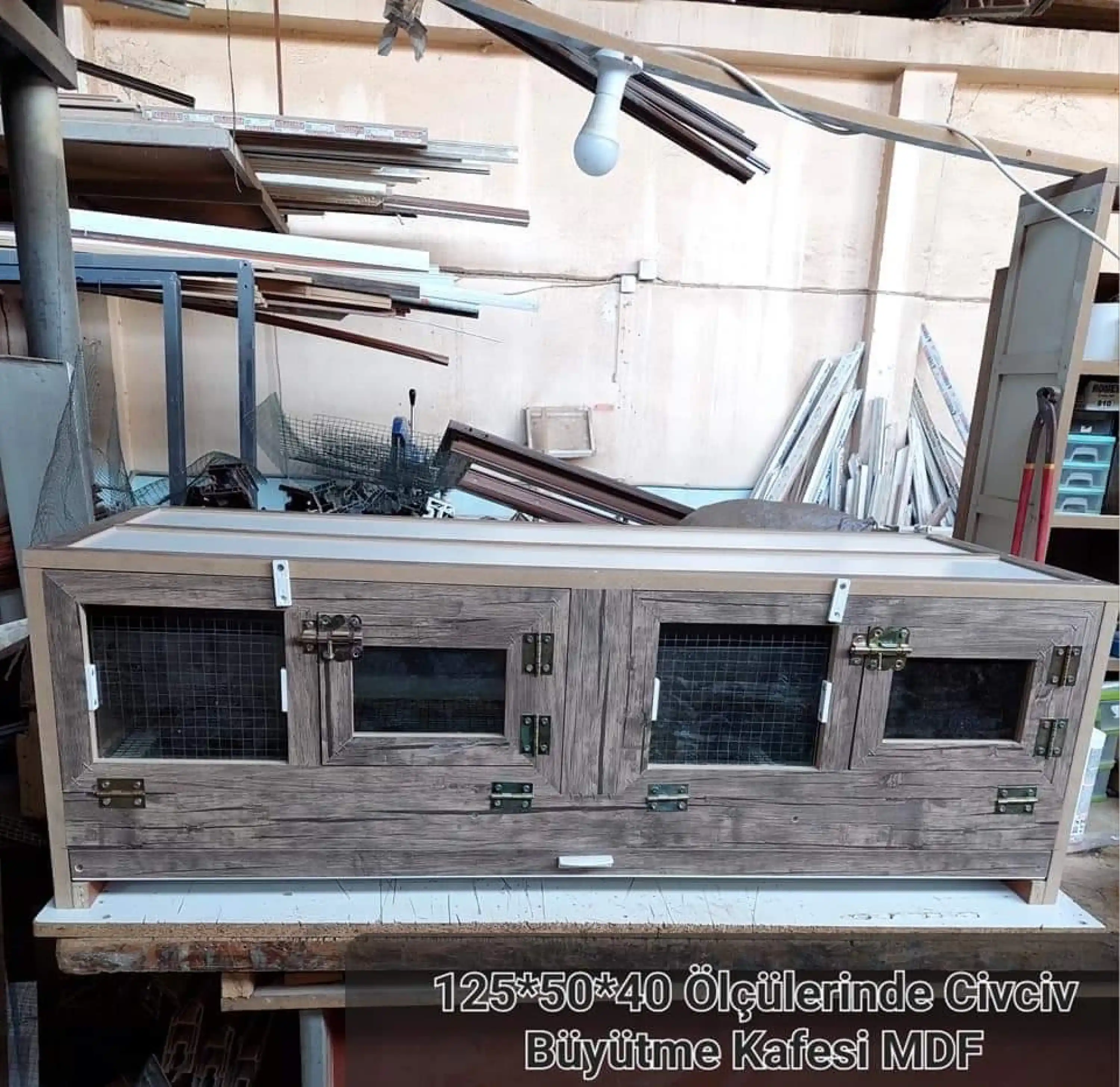 Civciv Büyütme Kafesi - MDF - 125*50*40