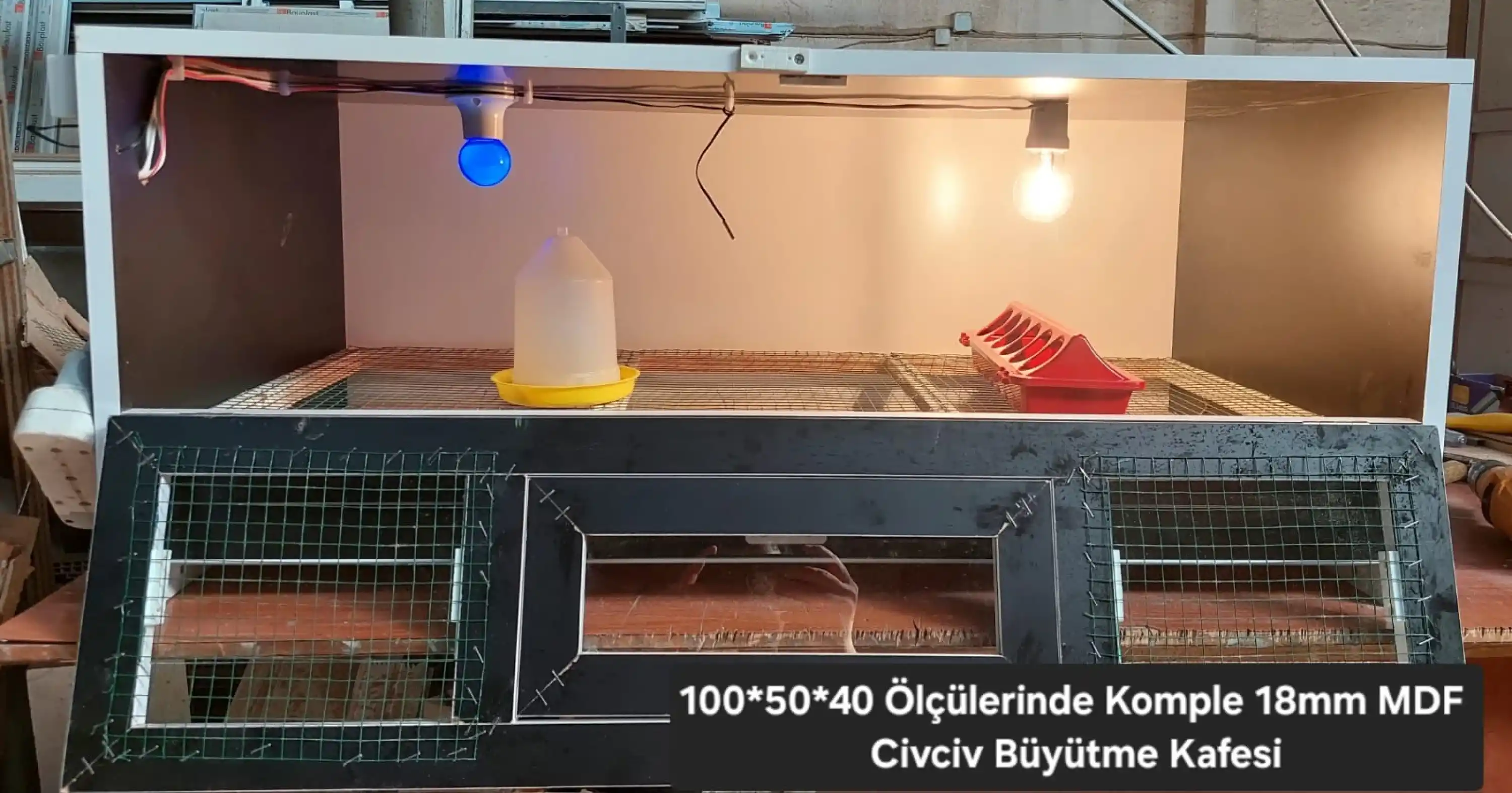 Civciv Büyütme Kafesi - MDF - 18 MM (75*50*40 - 100*50*40 - 125*50*40 )