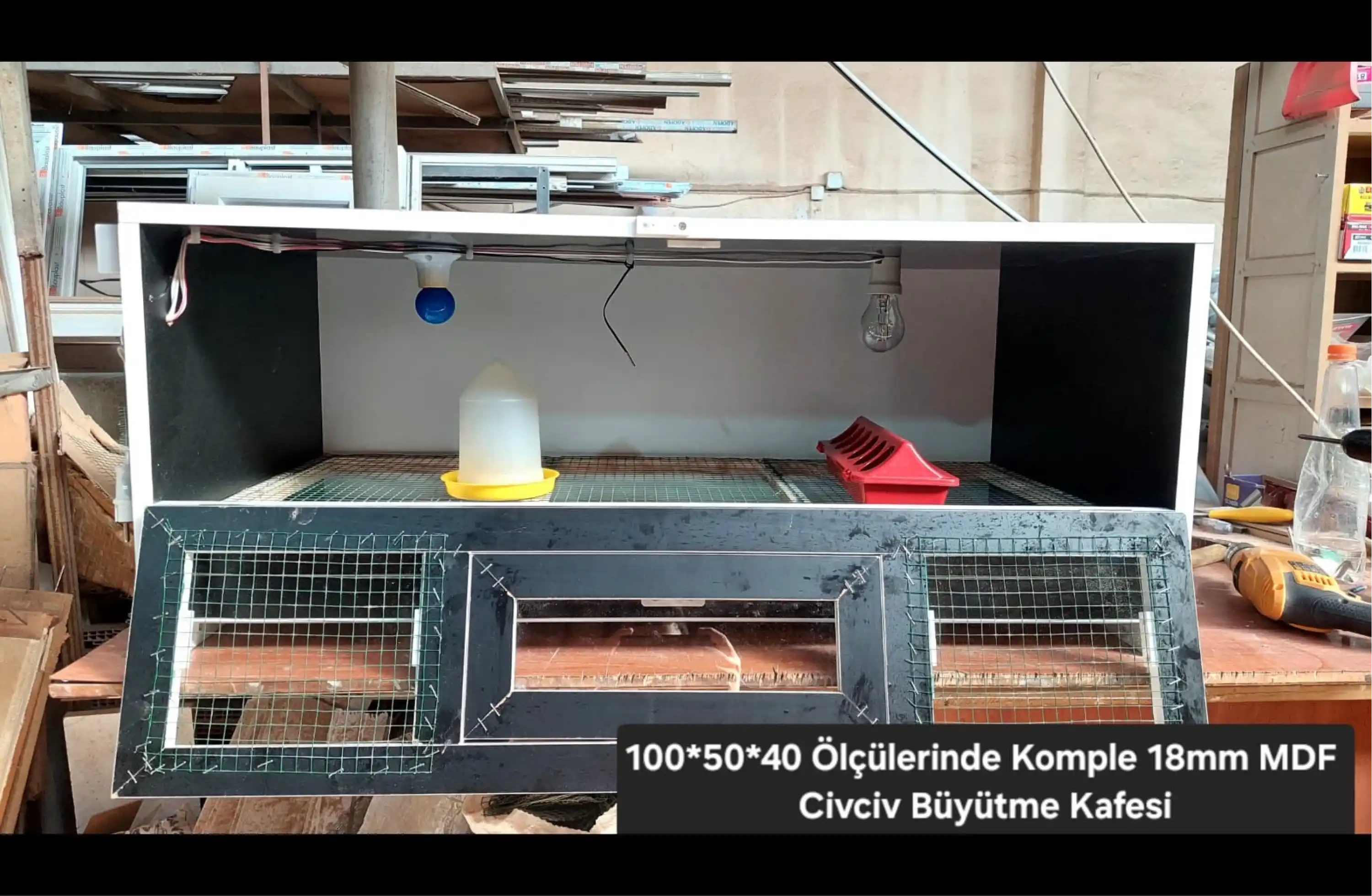 Civciv Büyütme Kafesi - MDF - 18 MM (75*50*40 - 100*50*40 - 125*50*40 )