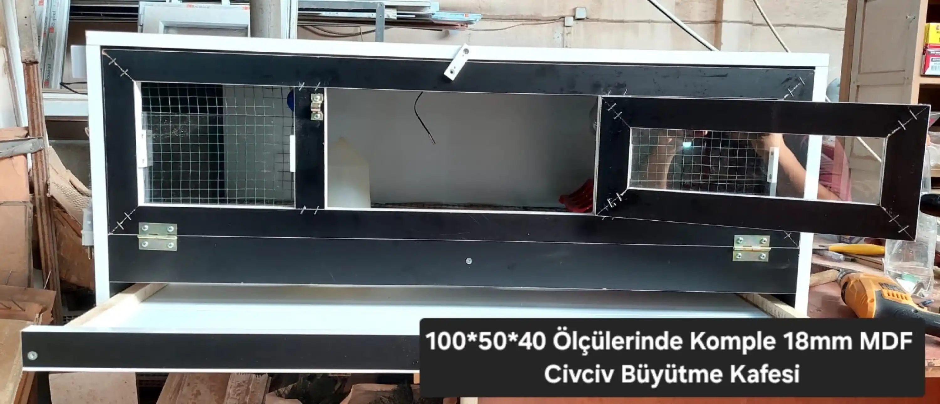 Civciv Büyütme Kafesi - MDF - 18 MM (75*50*40 - 100*50*40 - 125*50*40 )
