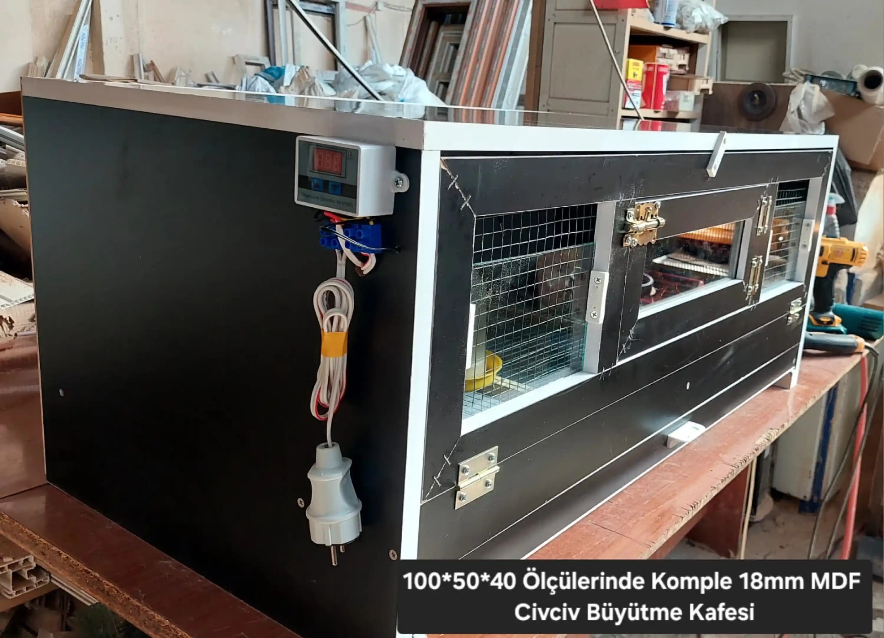 Civciv Büyütme Kafesi - MDF - 18 MM (75*50*40 - 100*50*40 - 125*50*40 )